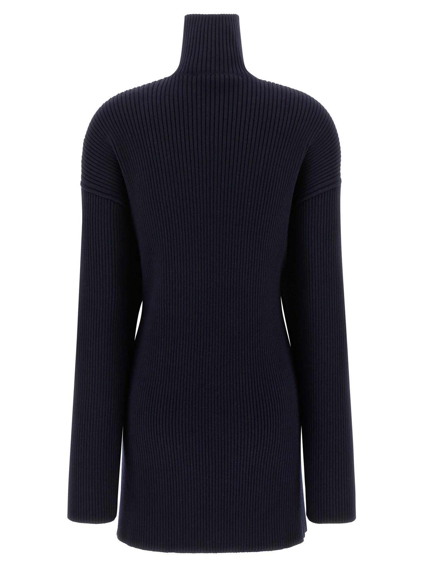 Blue Wool Short Dress