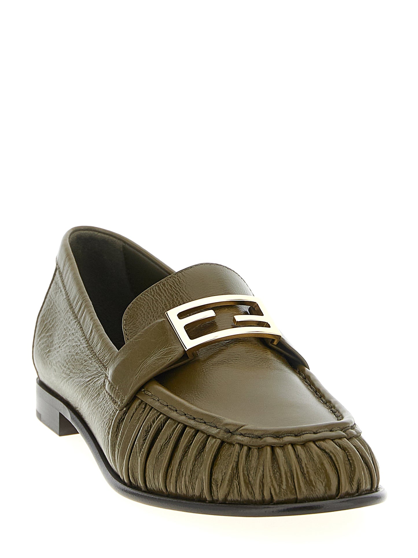 Bicolor Lamb Leather Slip-On Loafers