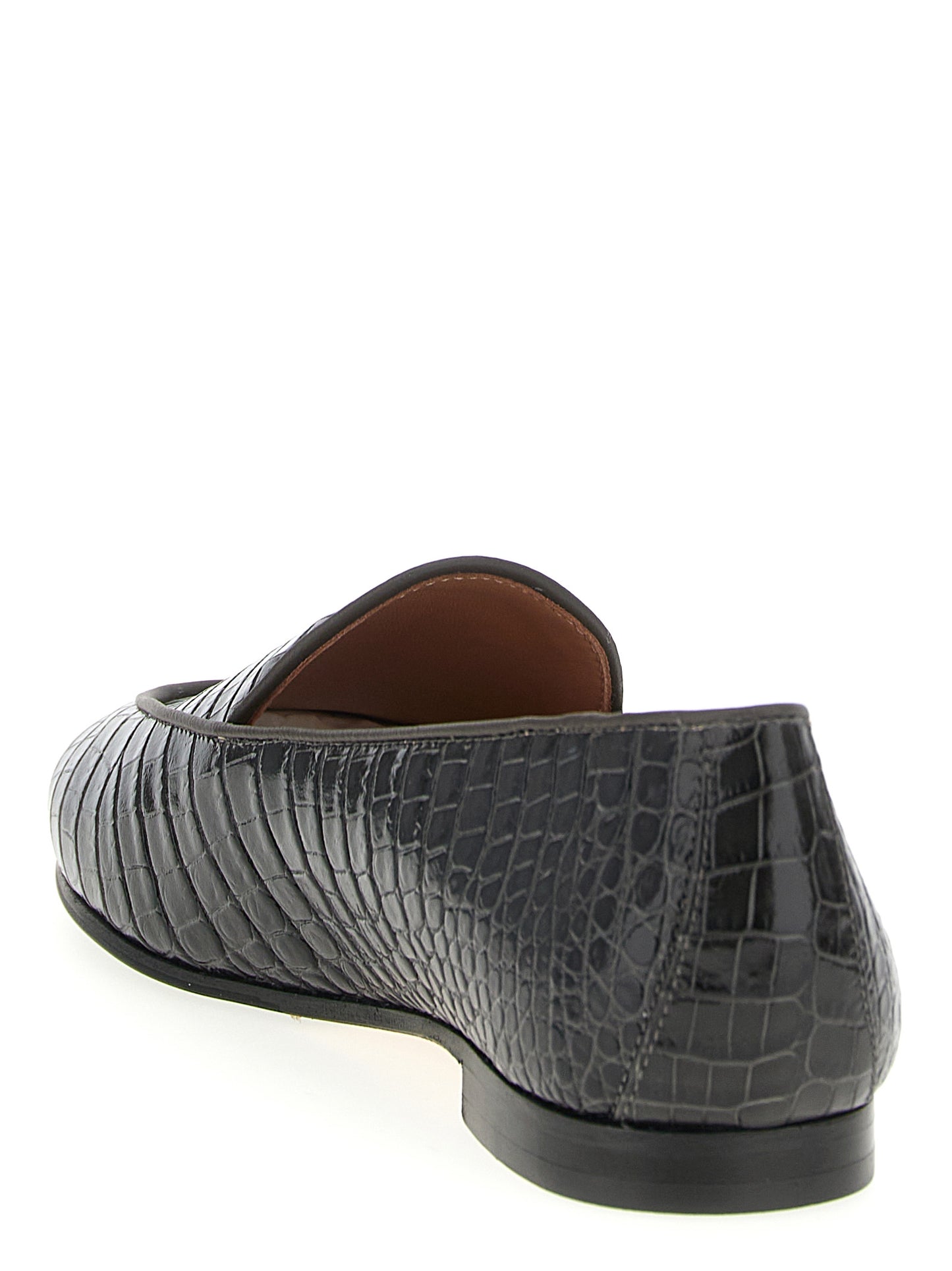Black Calfskin Slip-On Loafers