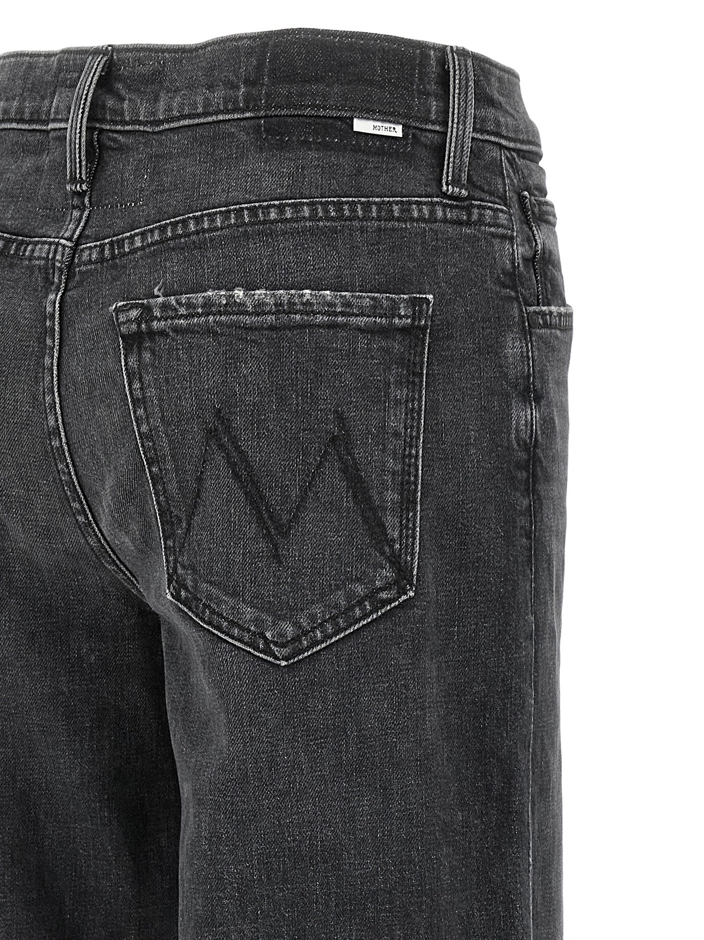 Black Cotton Straight-Leg Jeans