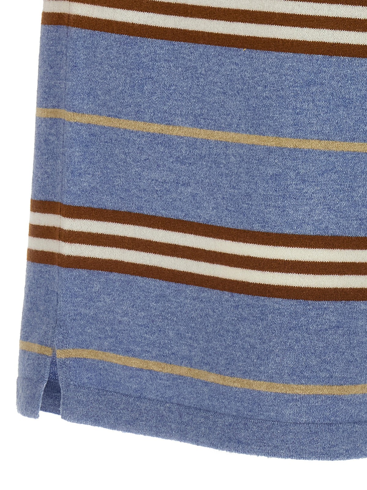 Blue Cashmere Polo Shirt