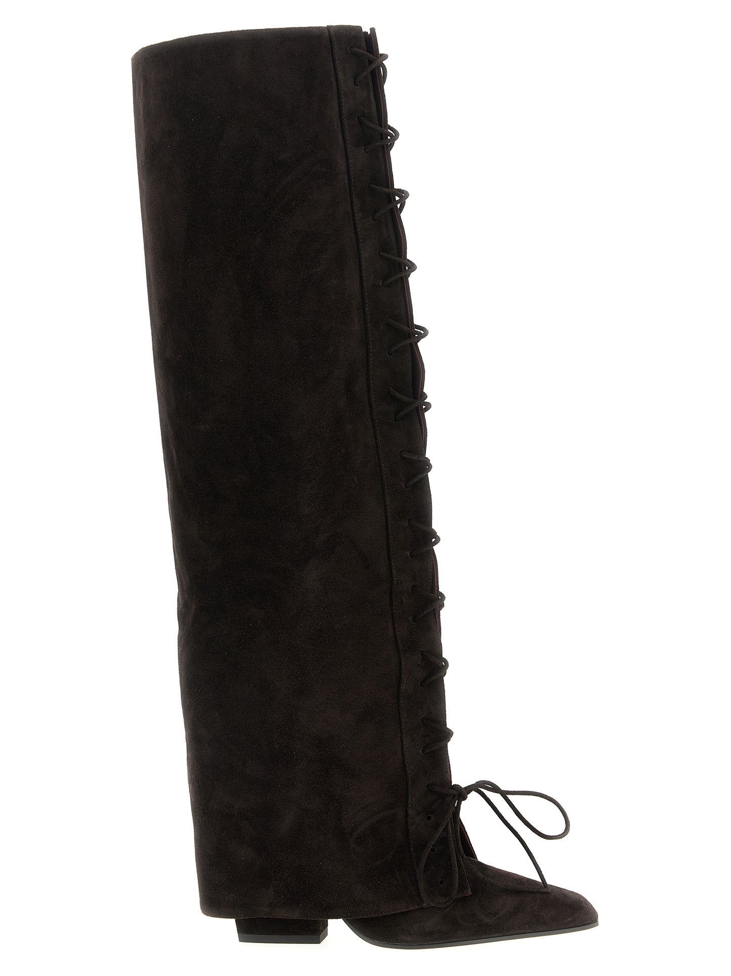 Brown Calfskin Over The Knee