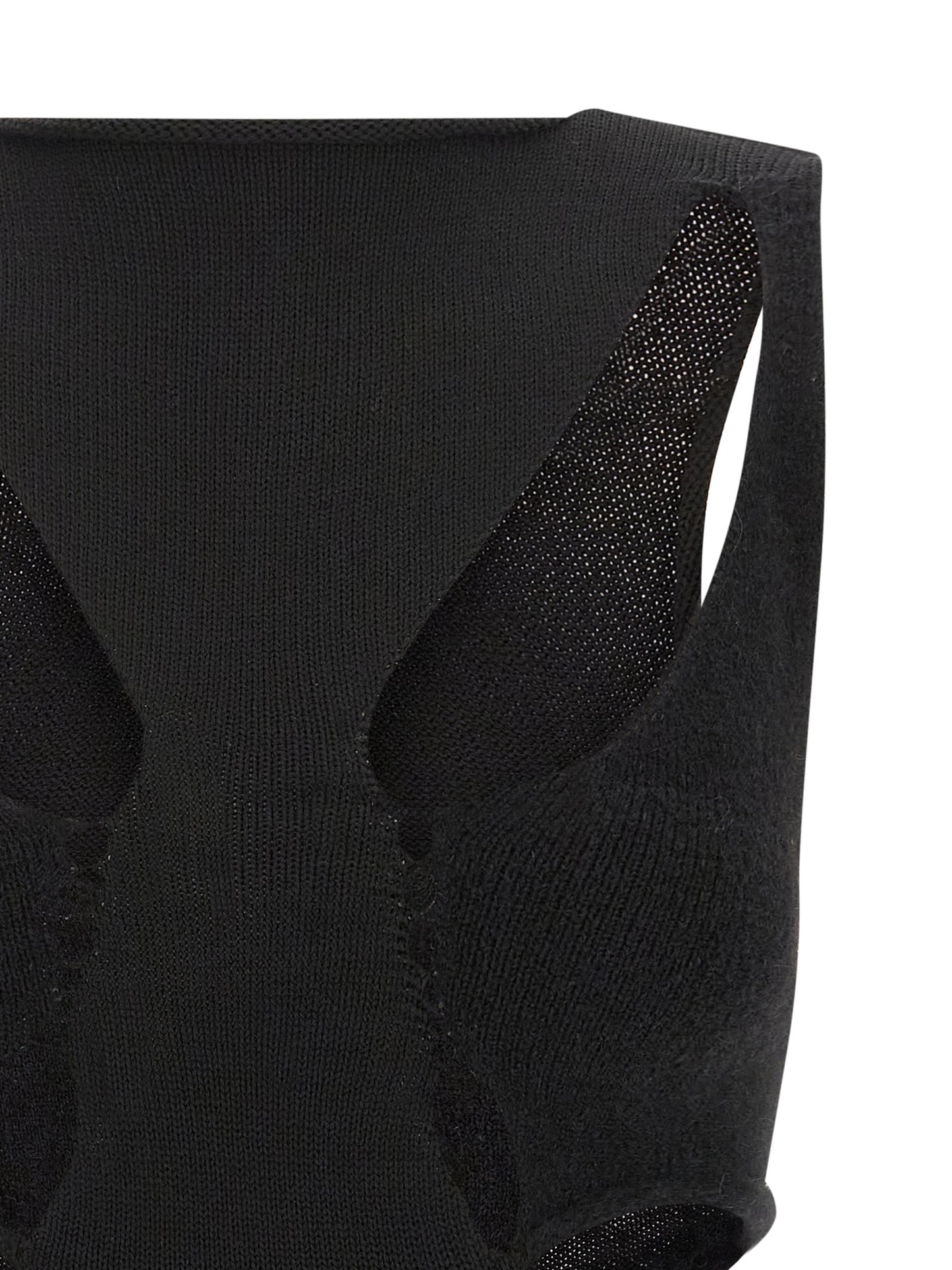 Black Wool Tank Tops