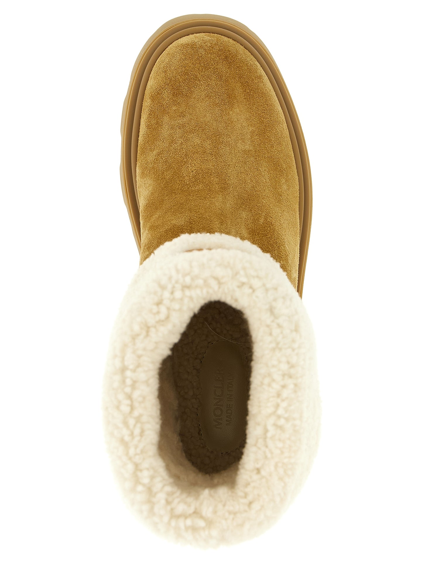 Beige Calfskin Ankle Boots