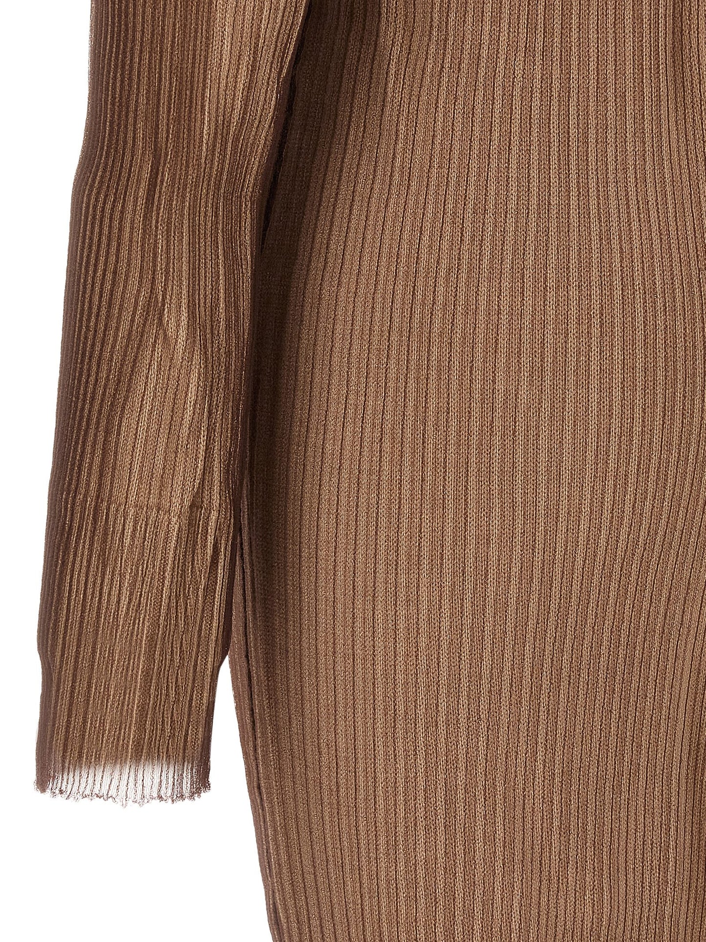 Beige Polyamide Midi Dress