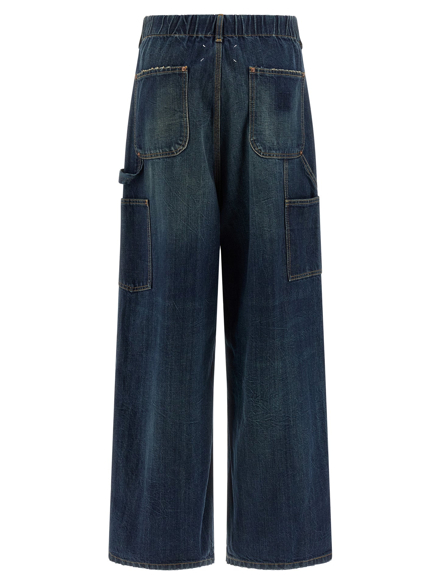 Blue Cotton Relaxed Fit Jeans