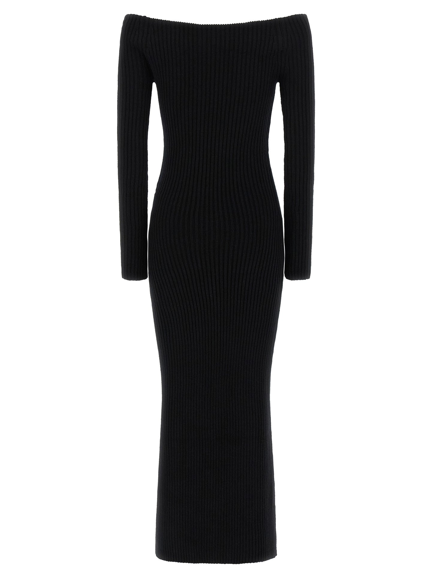 Black Wool Long Dress
