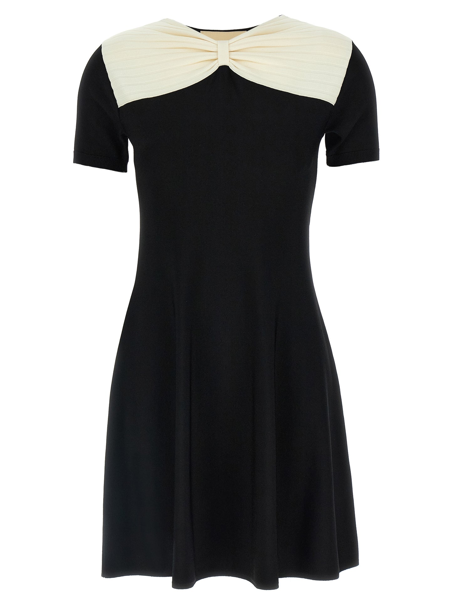 Black Viscose Short Dress