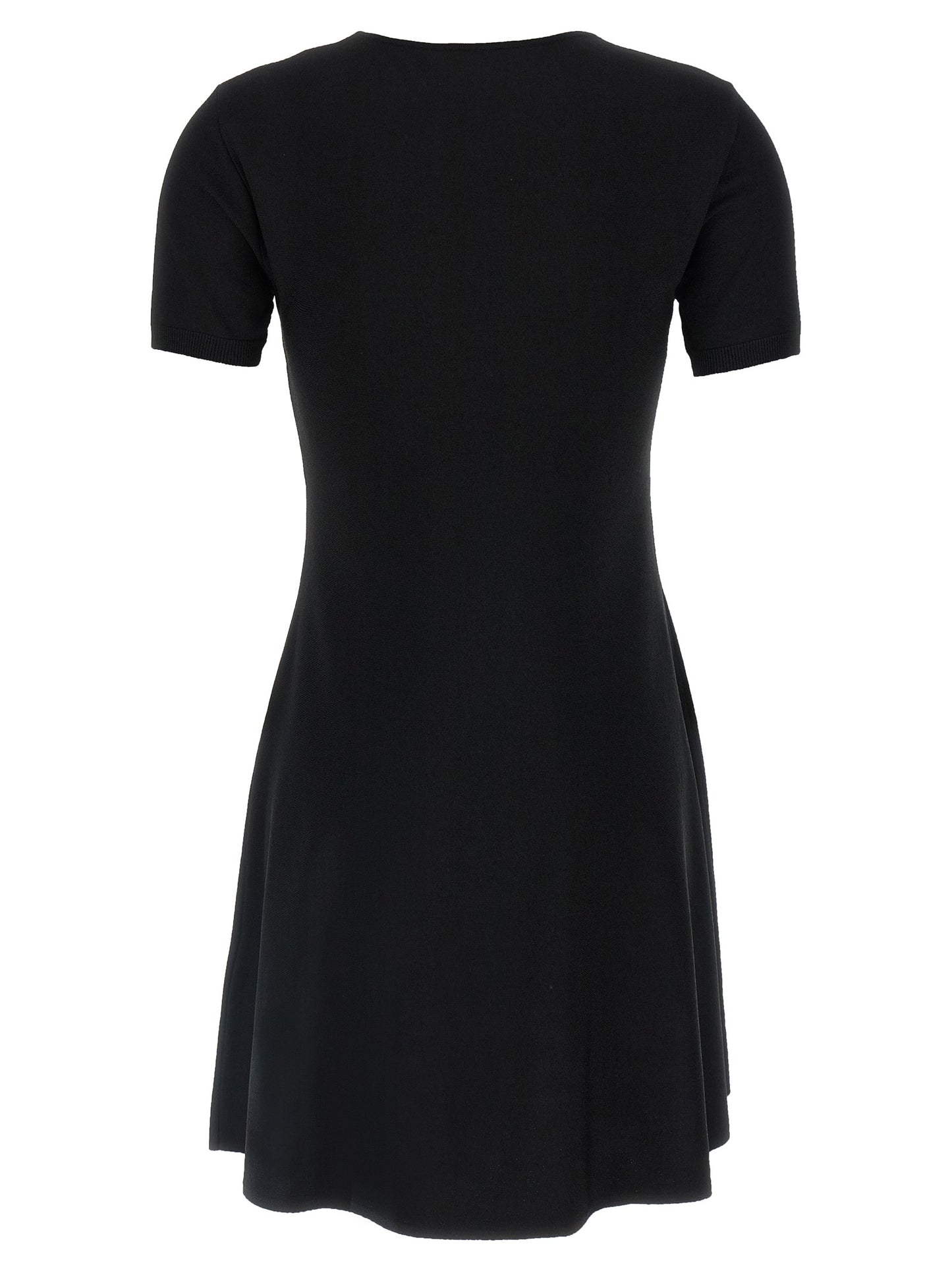 Black Viscose Short Dress