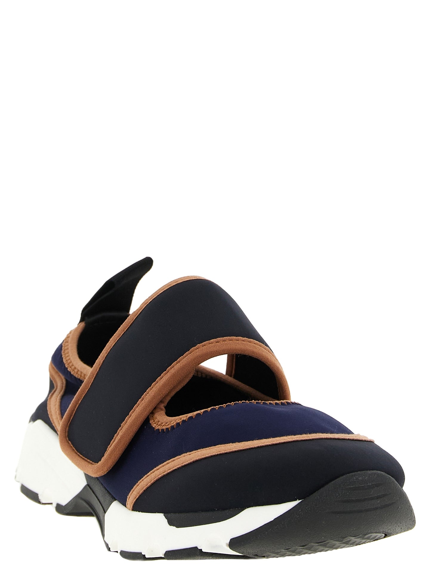 Blue Polyamide Low Top Sneakers