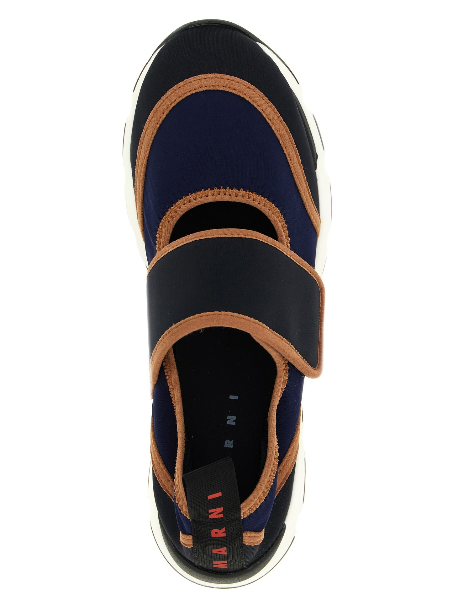 Blue Polyamide Low Top Sneakers