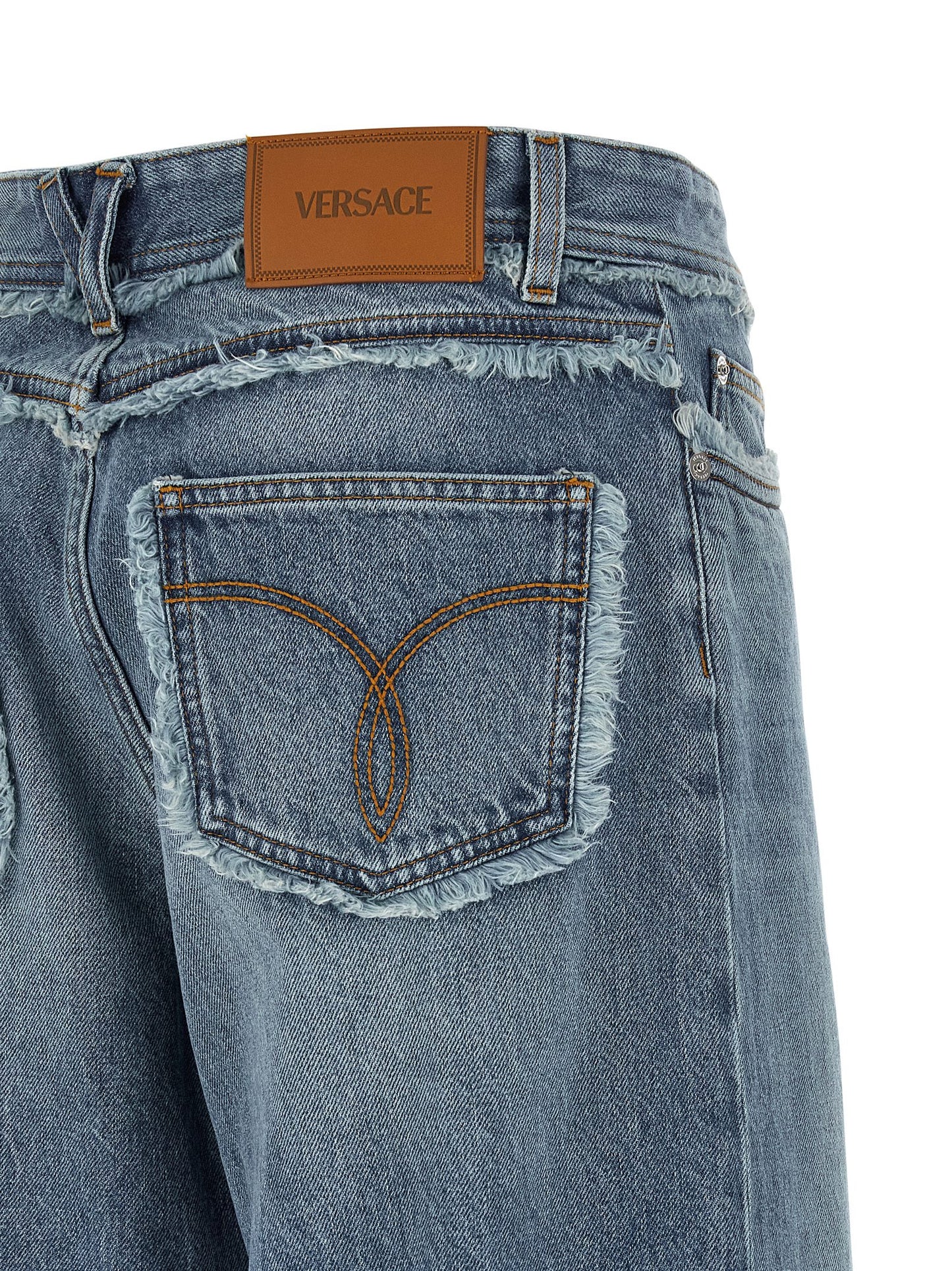 Blue Cotton Boyfriend Jeans