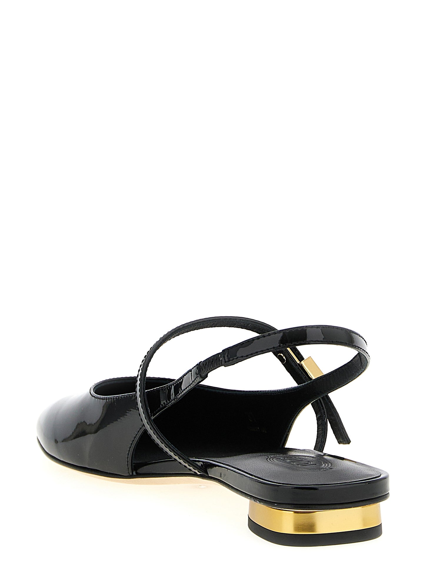 Black Calfskin Ballet Flats