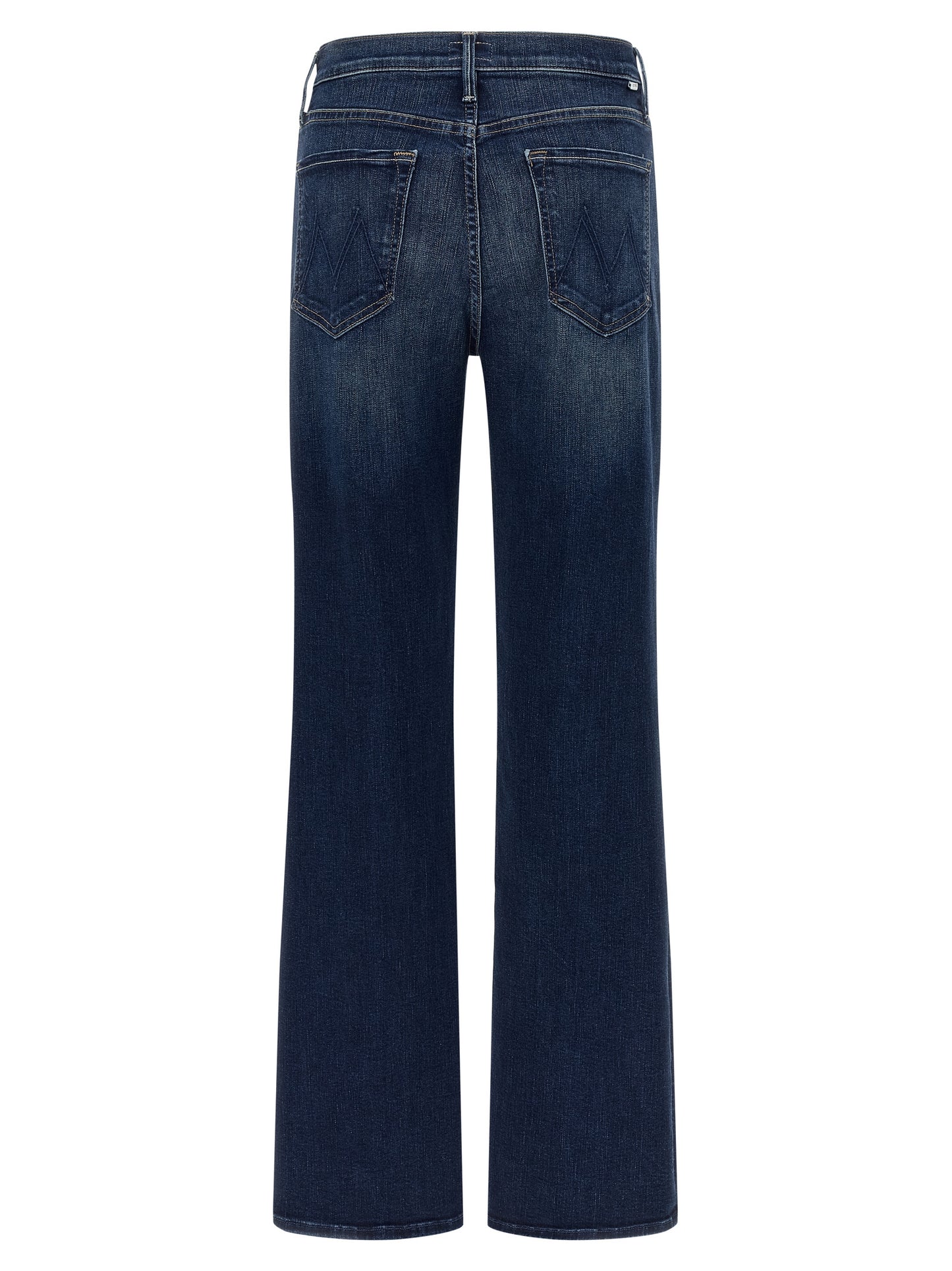 Blue Cotton Straight-Leg Jeans