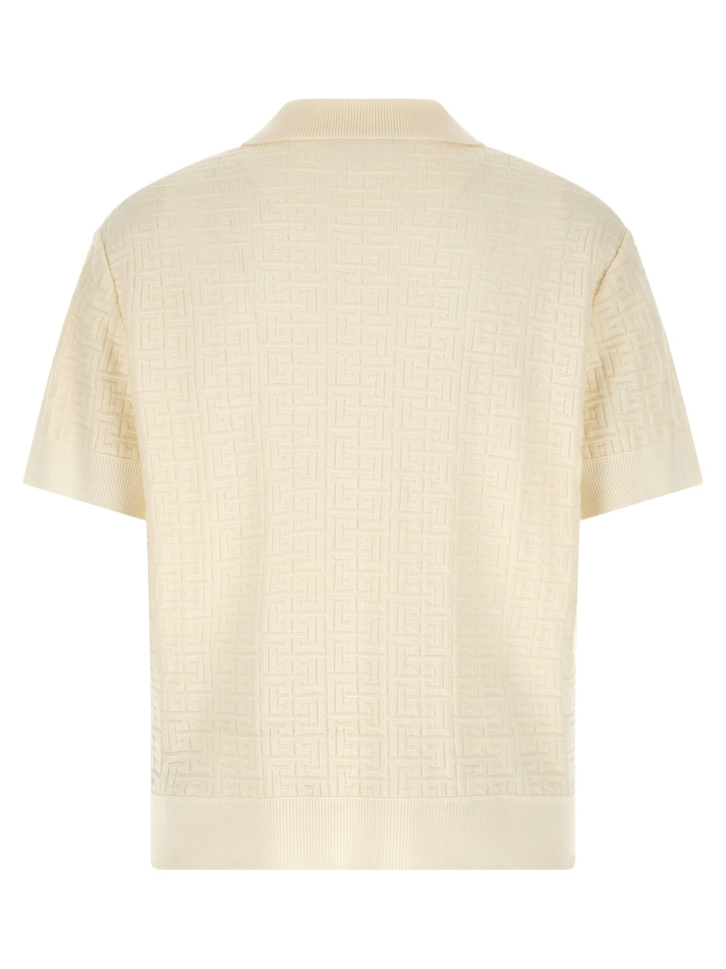 White Wool Polo Shirt