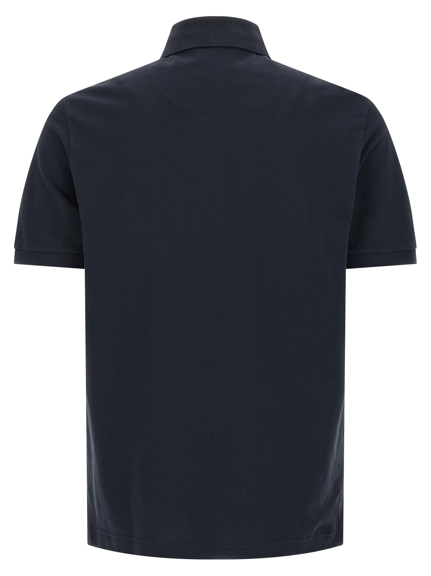 Blue Cotton Polo Shirt