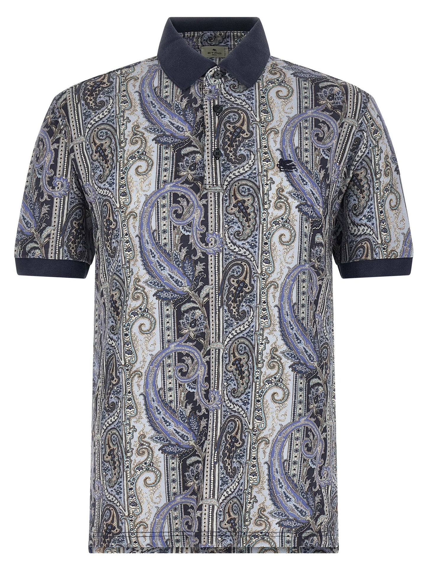 Blue Cotton Polo Shirt