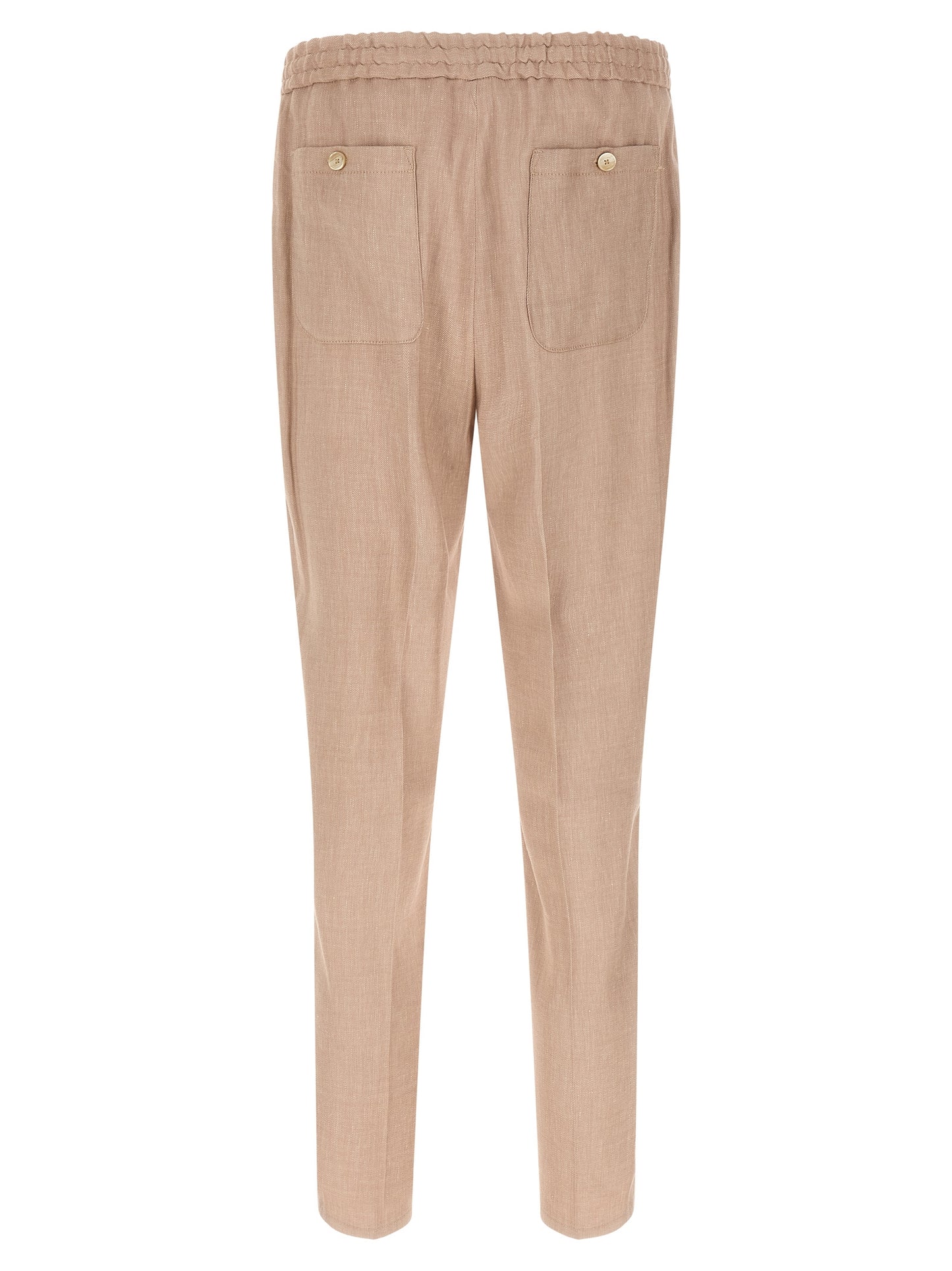 Beige Linen Joggers (Workout Pants)