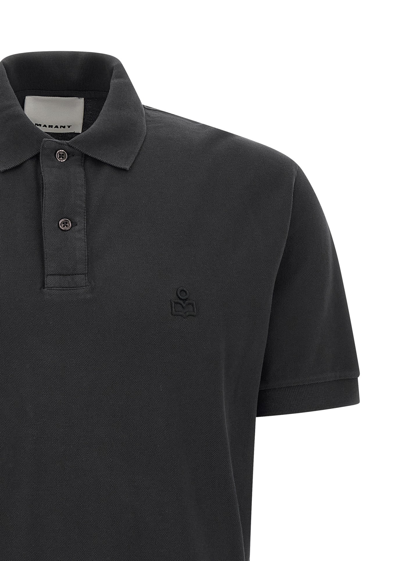 Black Cotton Polo Shirt