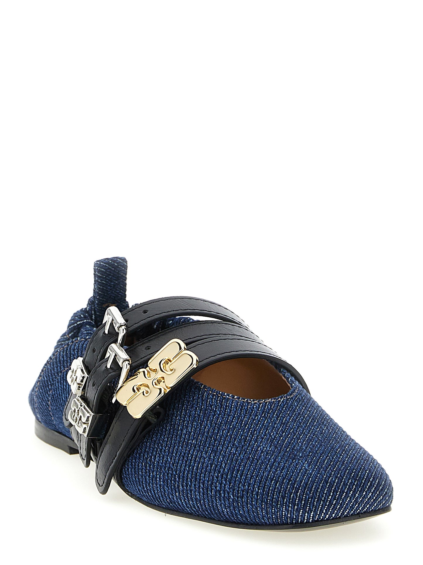 Blue Organic Cotton Ballet Flats