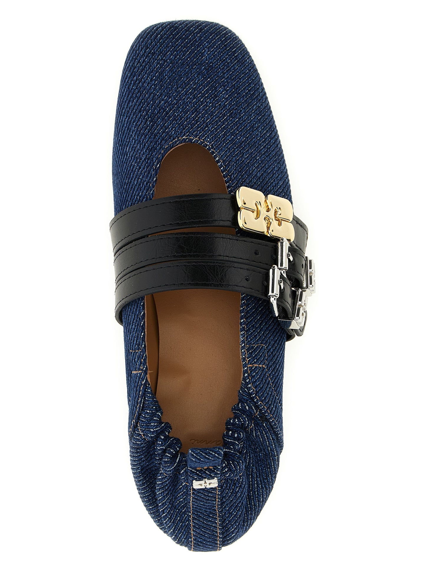 Blue Organic Cotton Ballet Flats