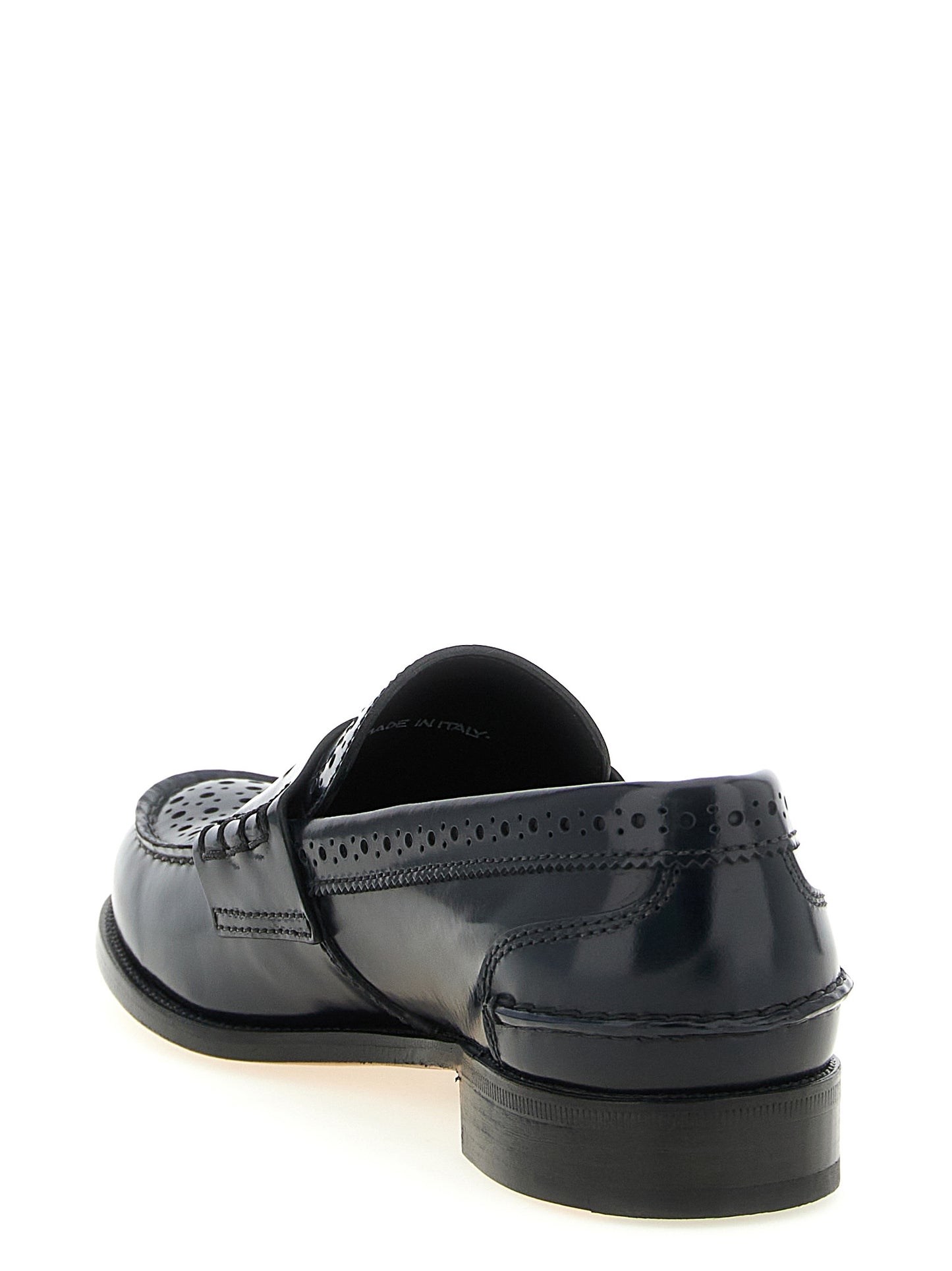 Blue Calfskin Slip-On Loafers