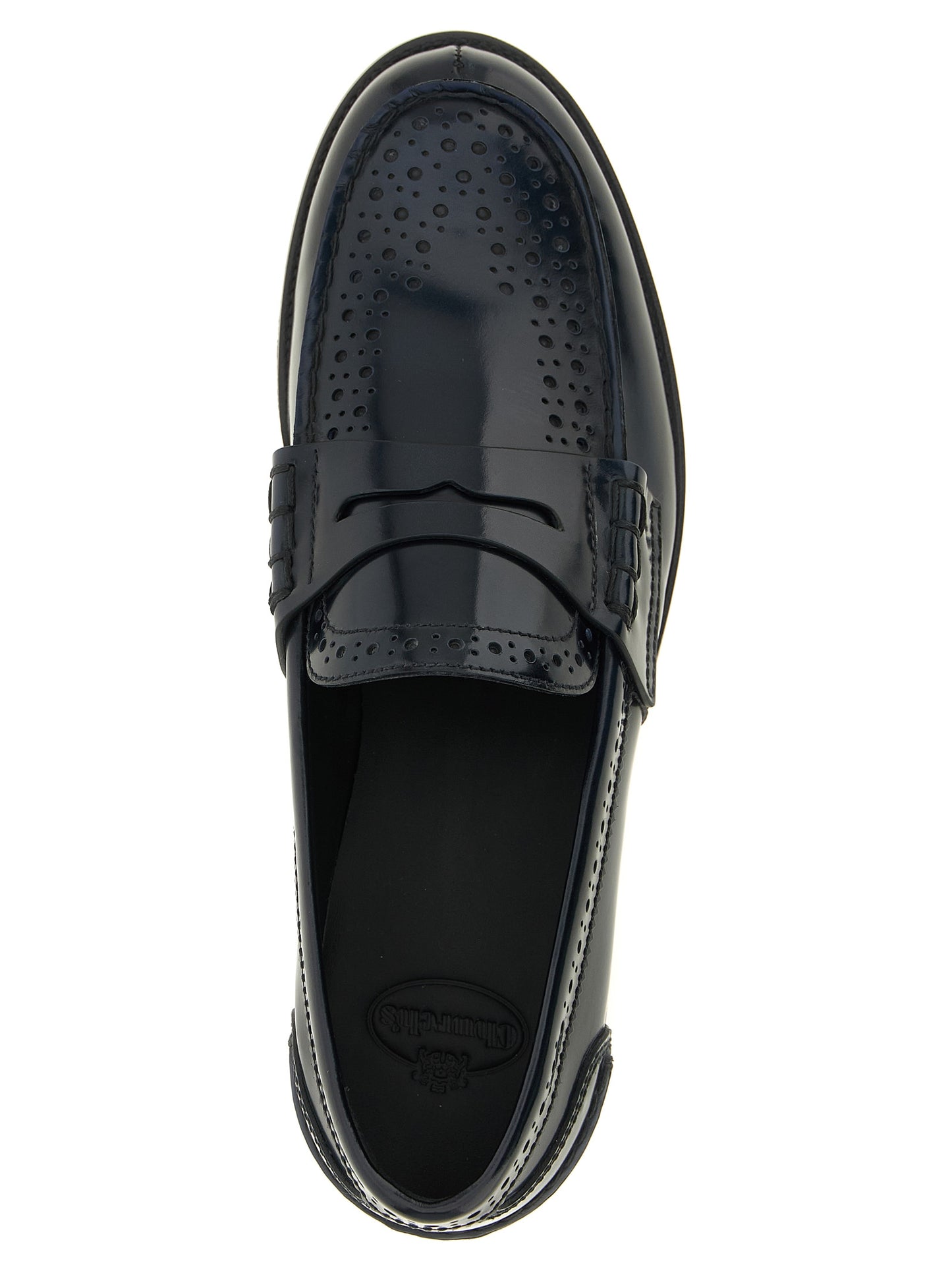 Blue Calfskin Slip-On Loafers