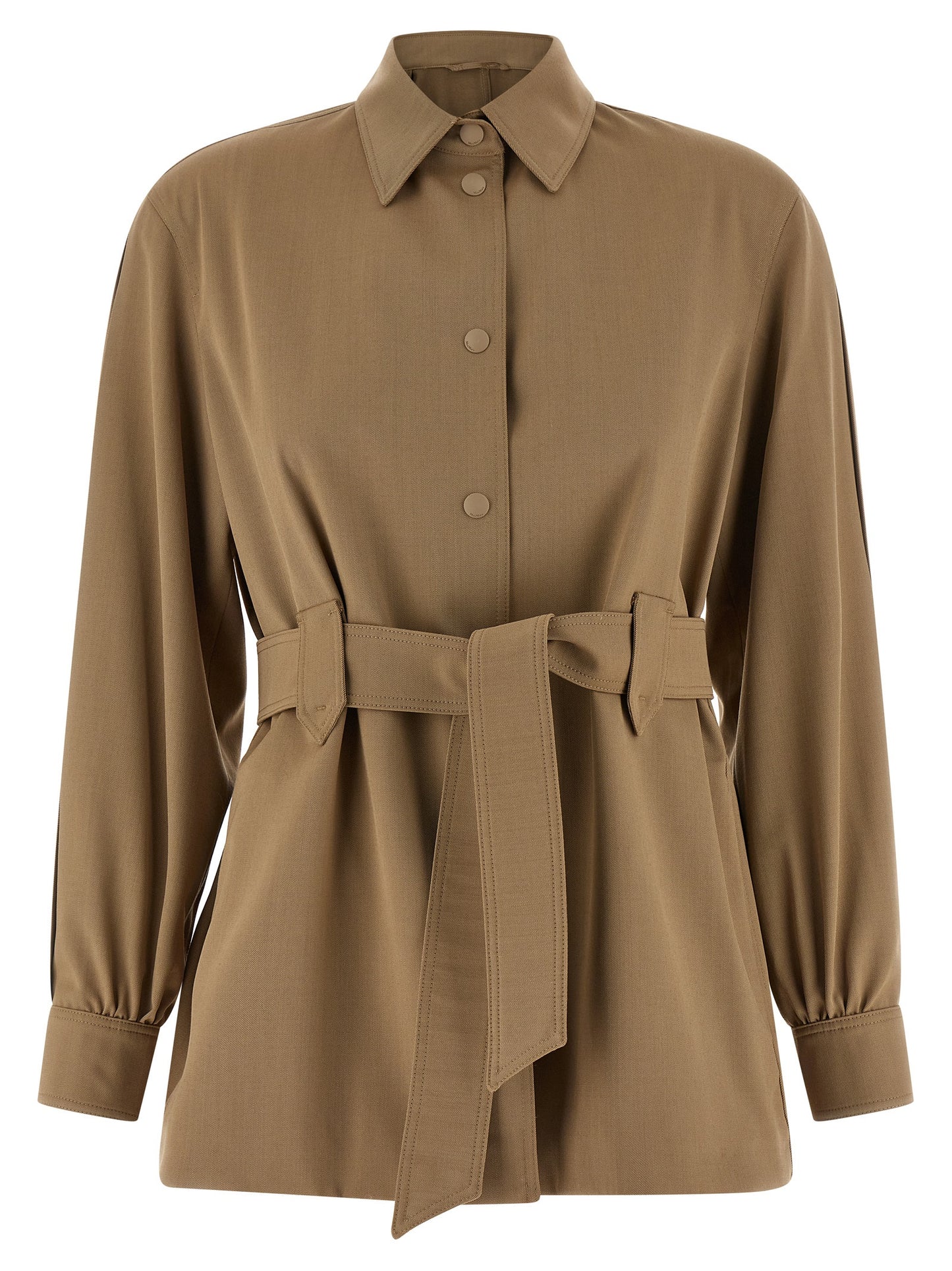 Beige Virgin Wool Blouse