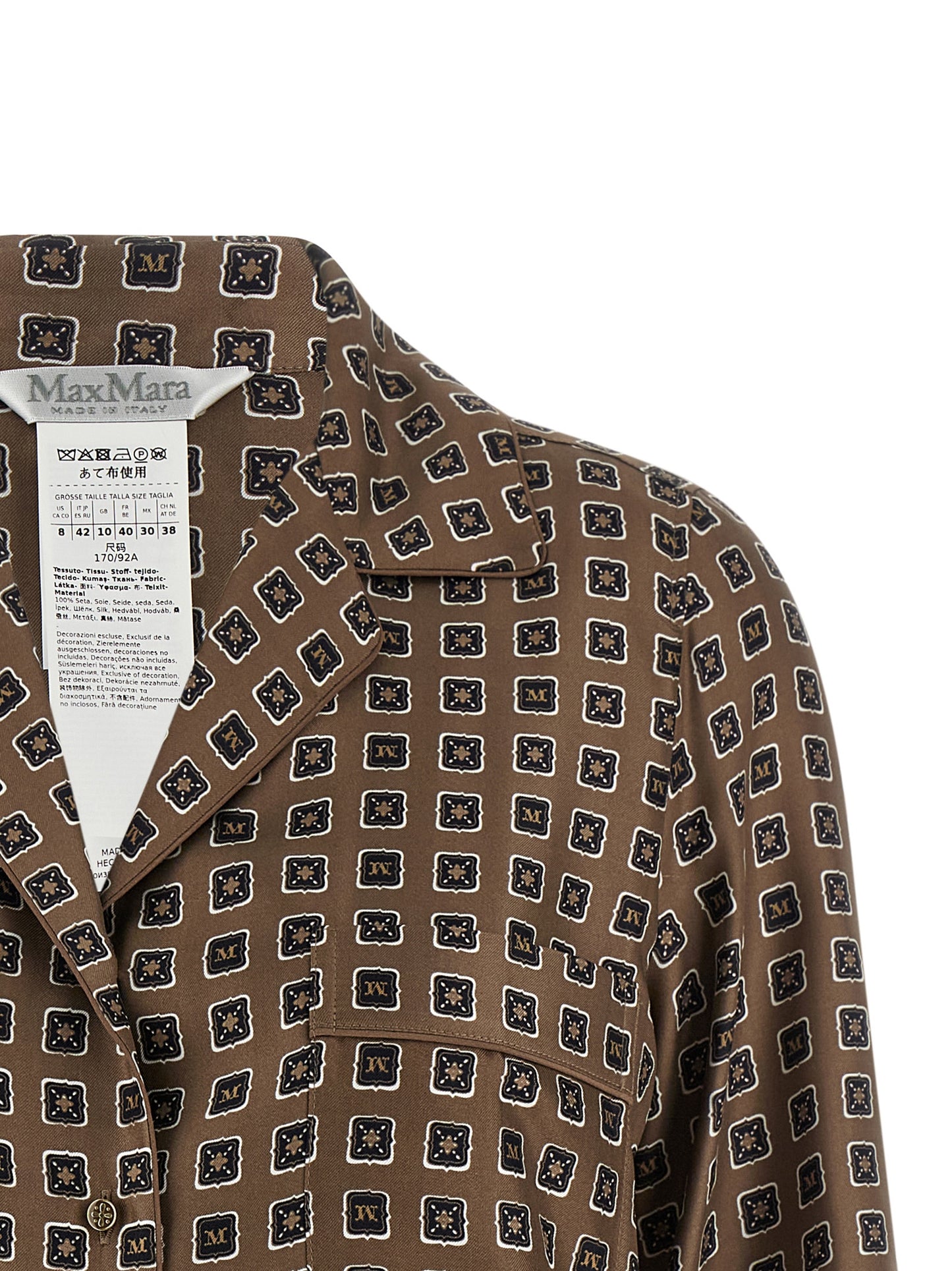 Brown Silk Blouse