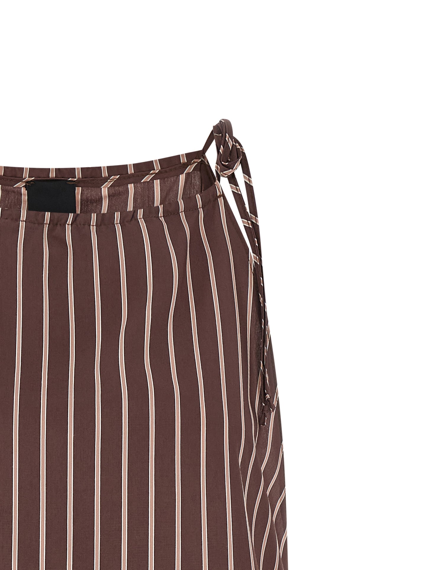 Brown Viscose Sleeveles T-Shirt