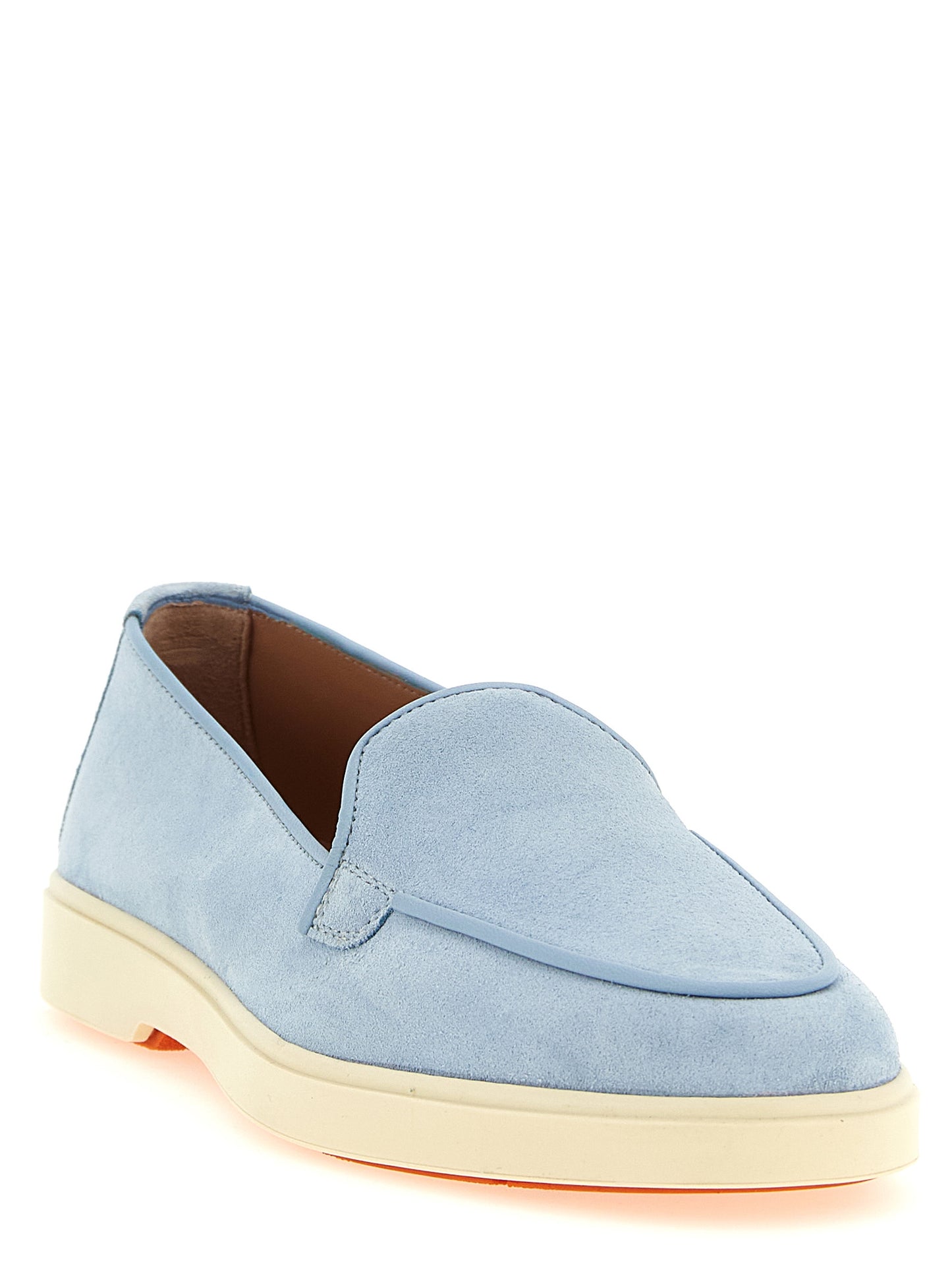Blue Calfskin Slip-On Loafers