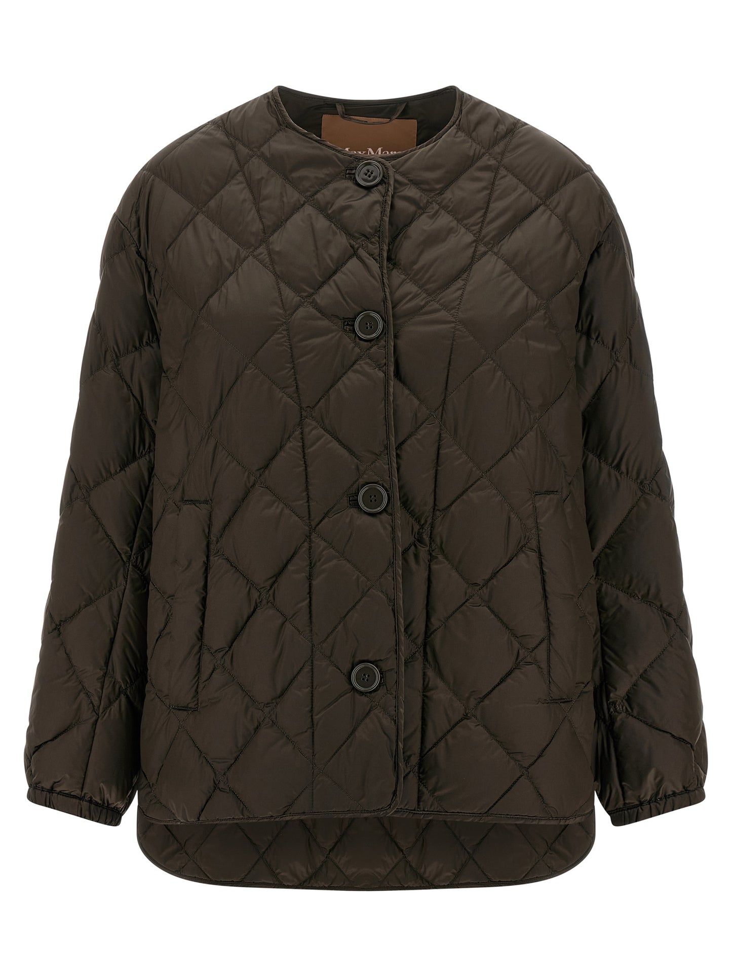 Brown Polyamide Full-Length Jacket