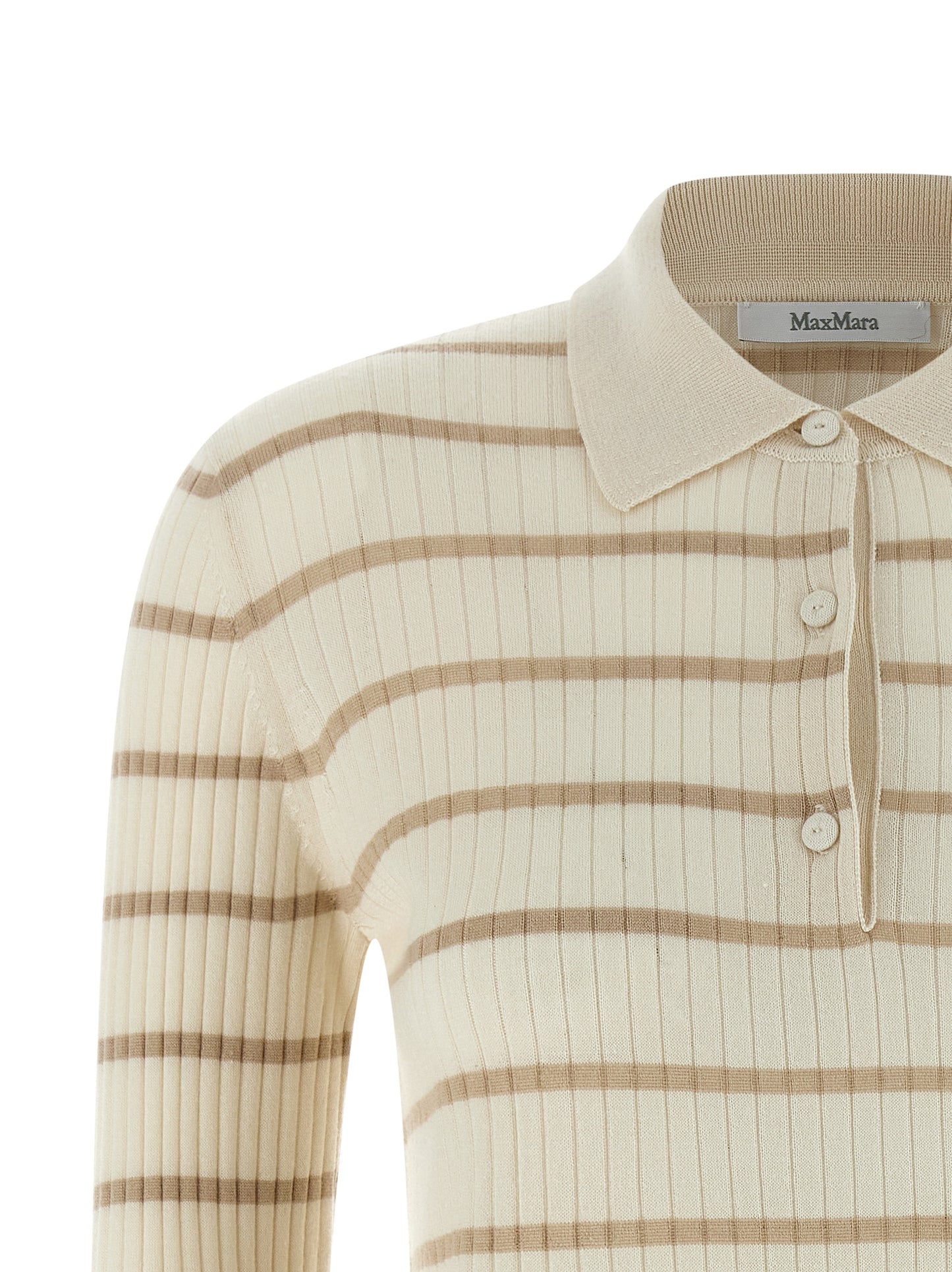 Beige Cashmere Polo Shirt
