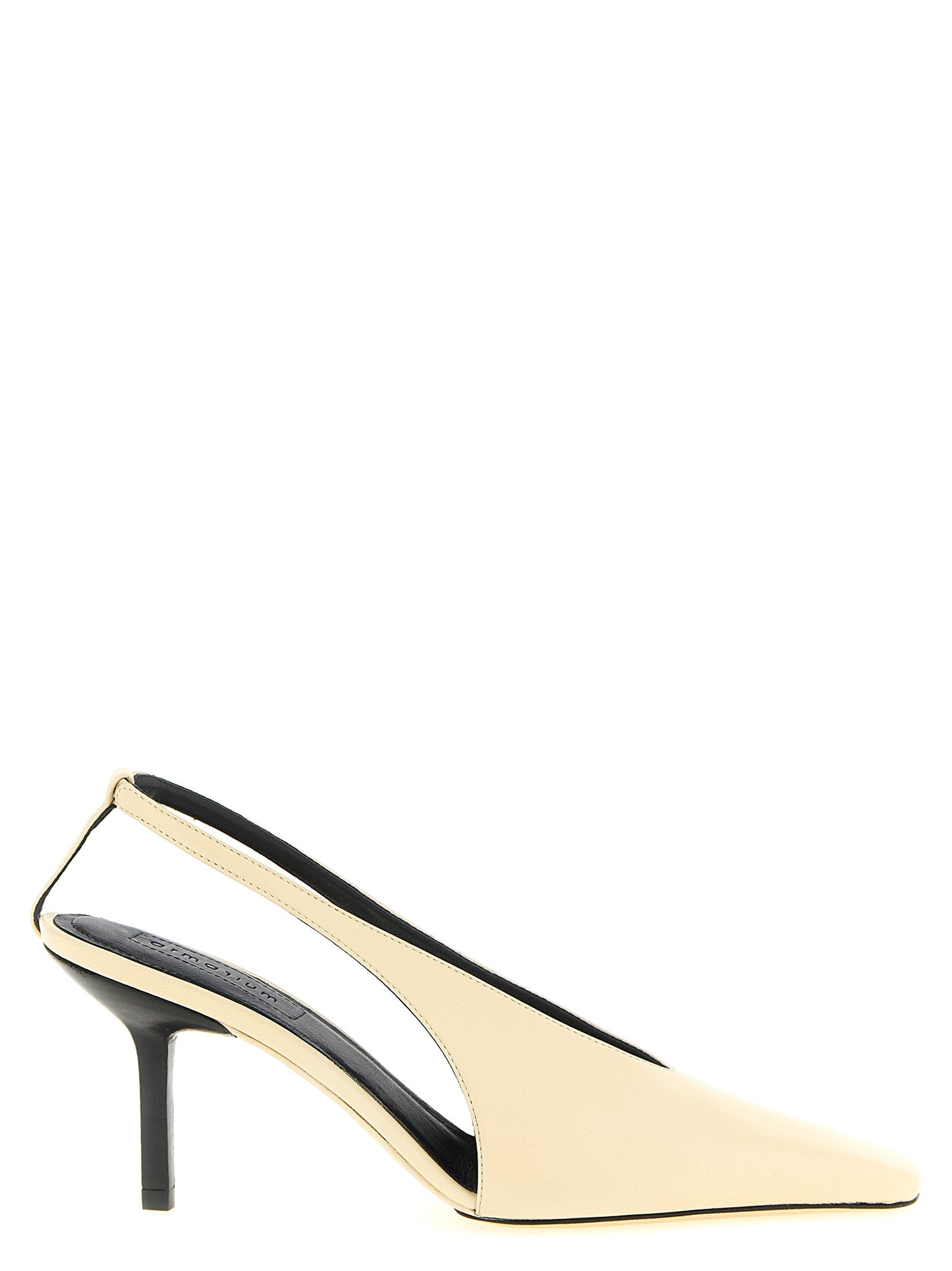Beige Lambskin High Heel Pumps