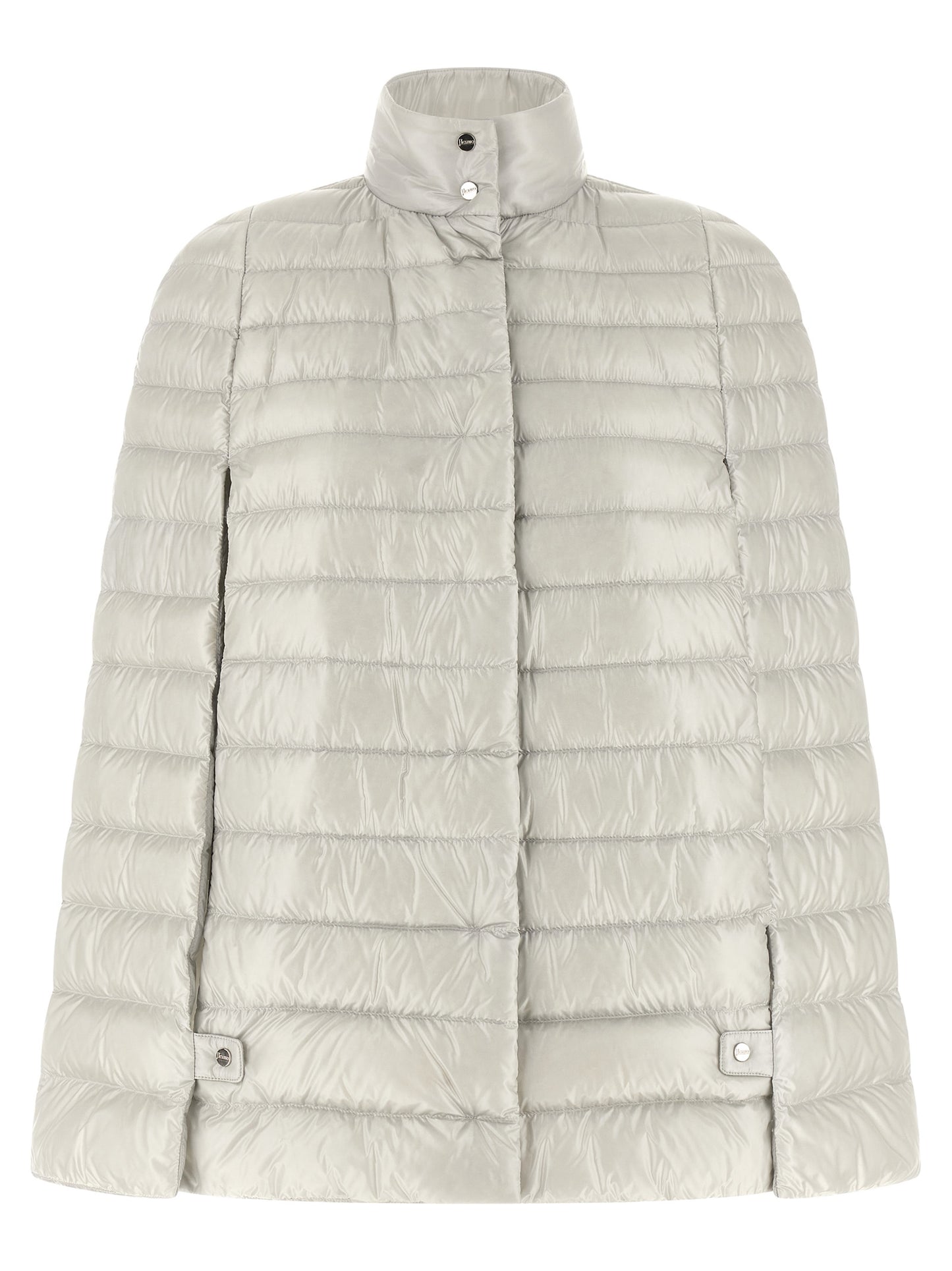 Gray Polyamide Full-Length Jacket