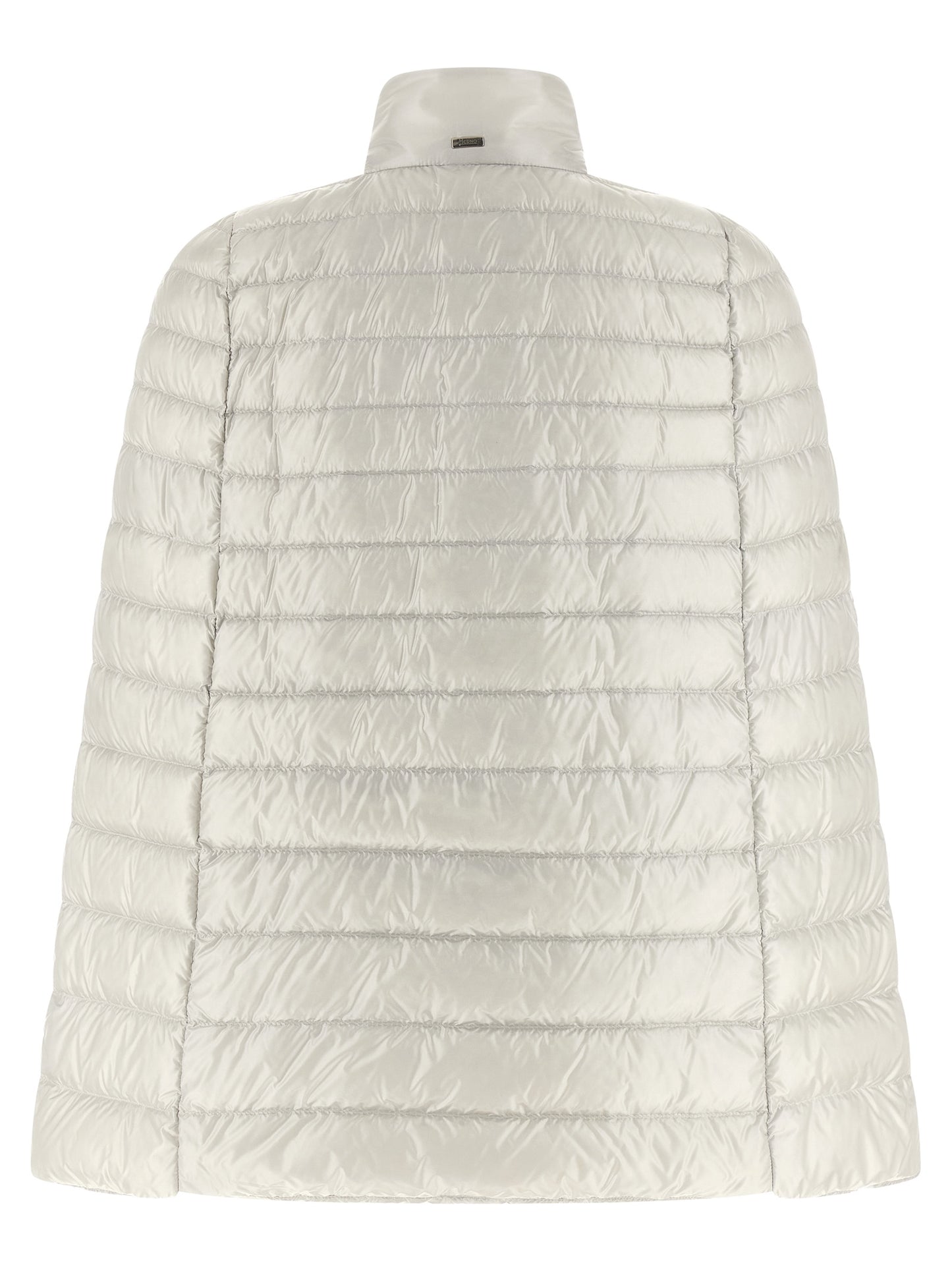 Gray Polyamide Full-Length Jacket