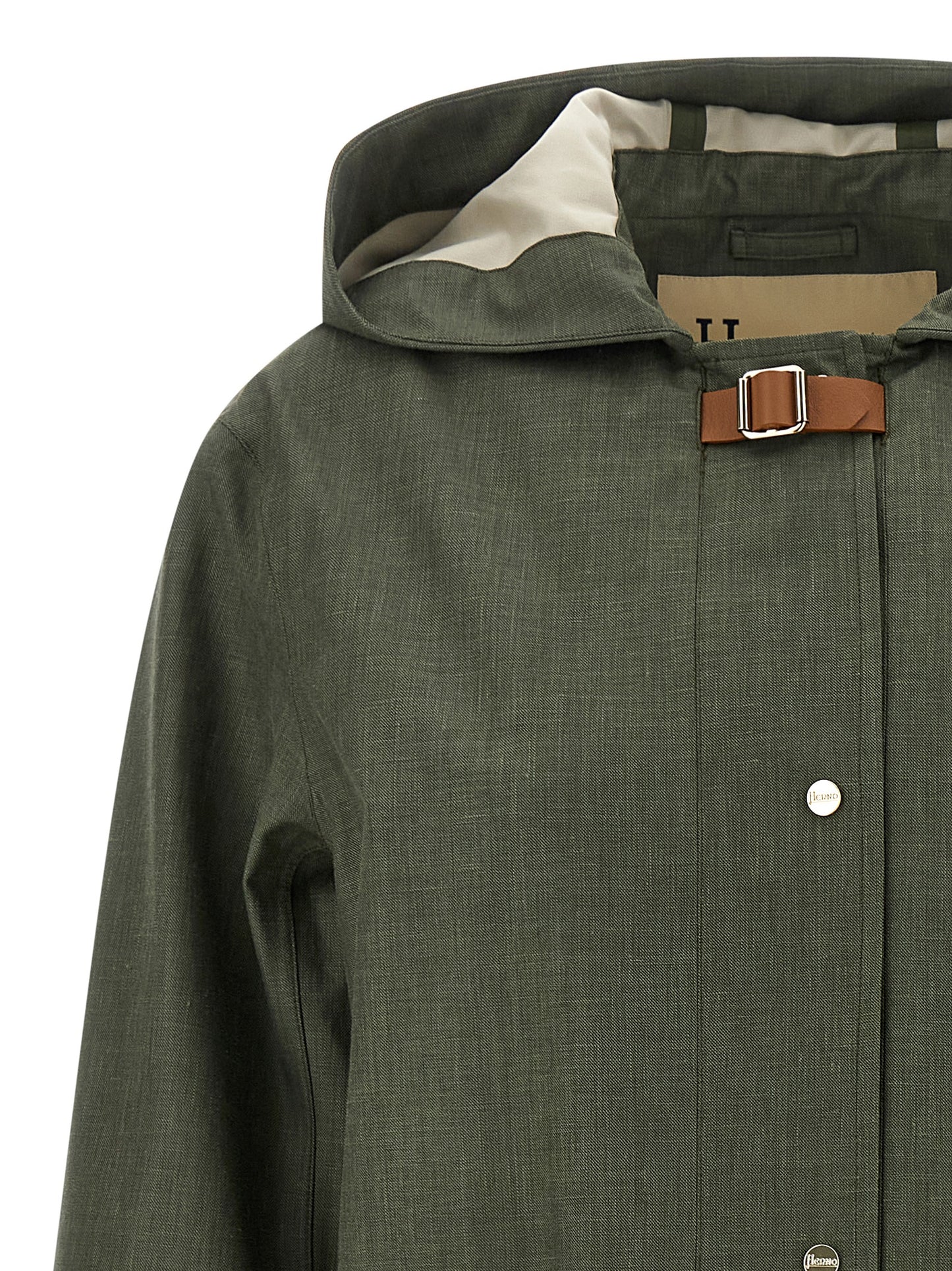 Bicolor Linen Coat
