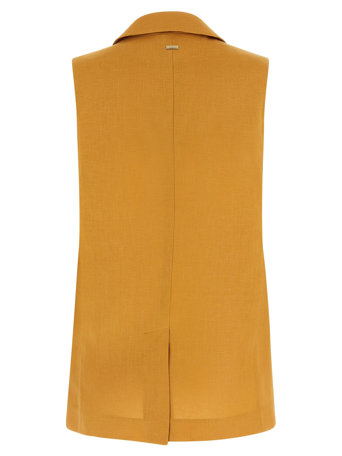 Bicolor Linen Sleeveless Jacket