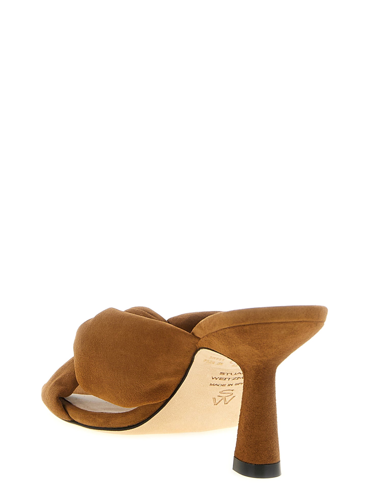 Brown Polyethylene Stiletto Heel Sandals