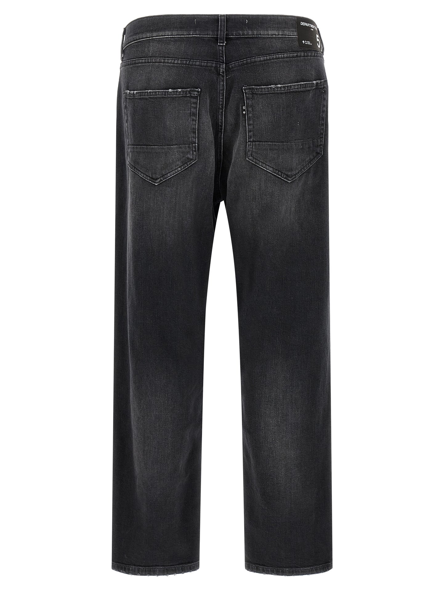 Black Cotton Cropped Jeans