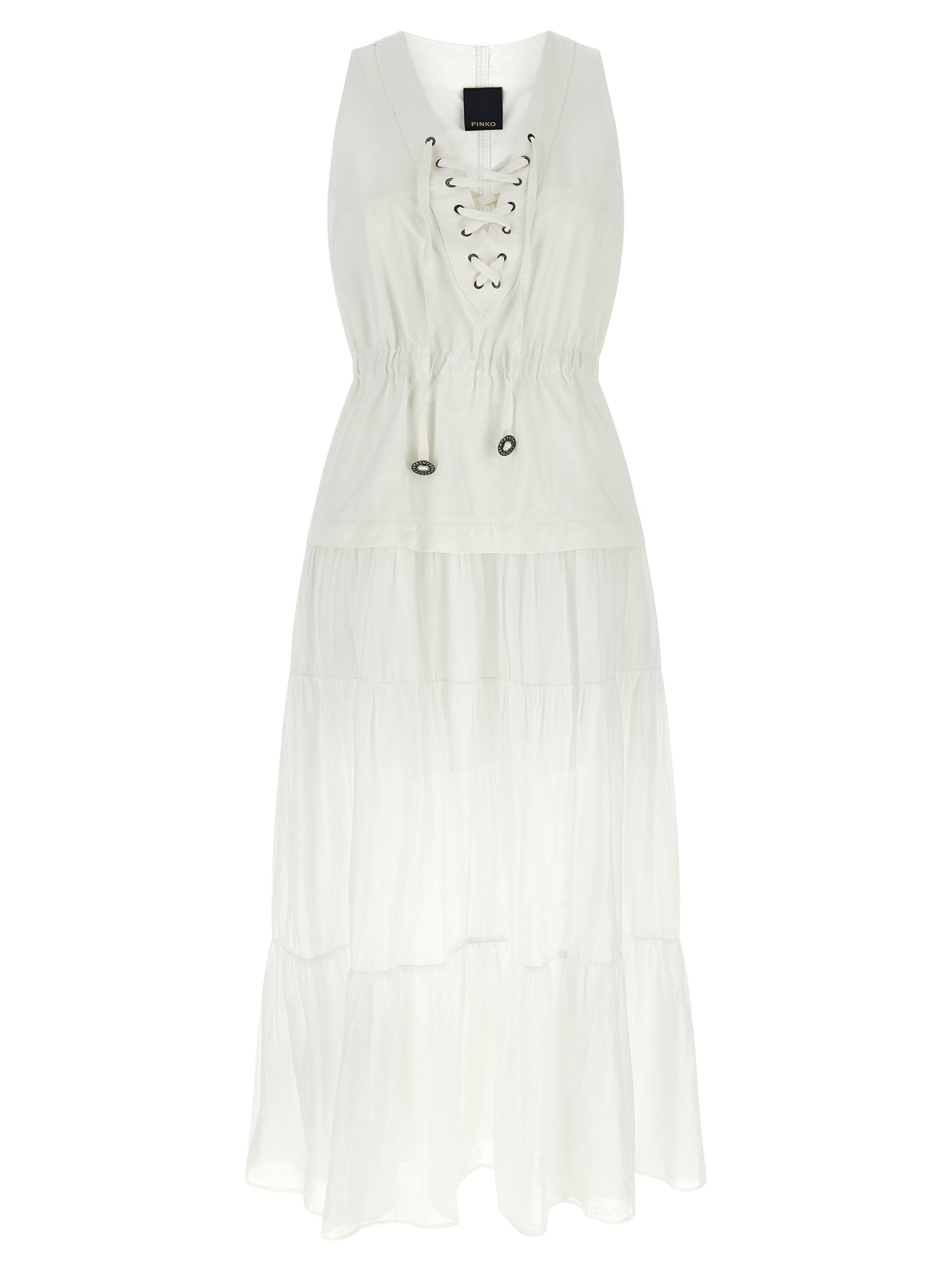 White Cotton Long Dress