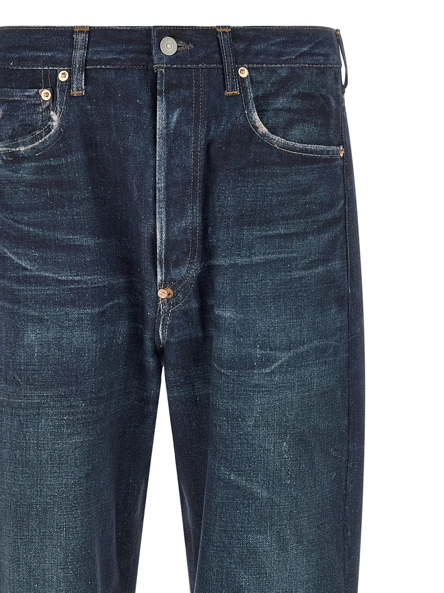 Blue Linen Jeans Denim