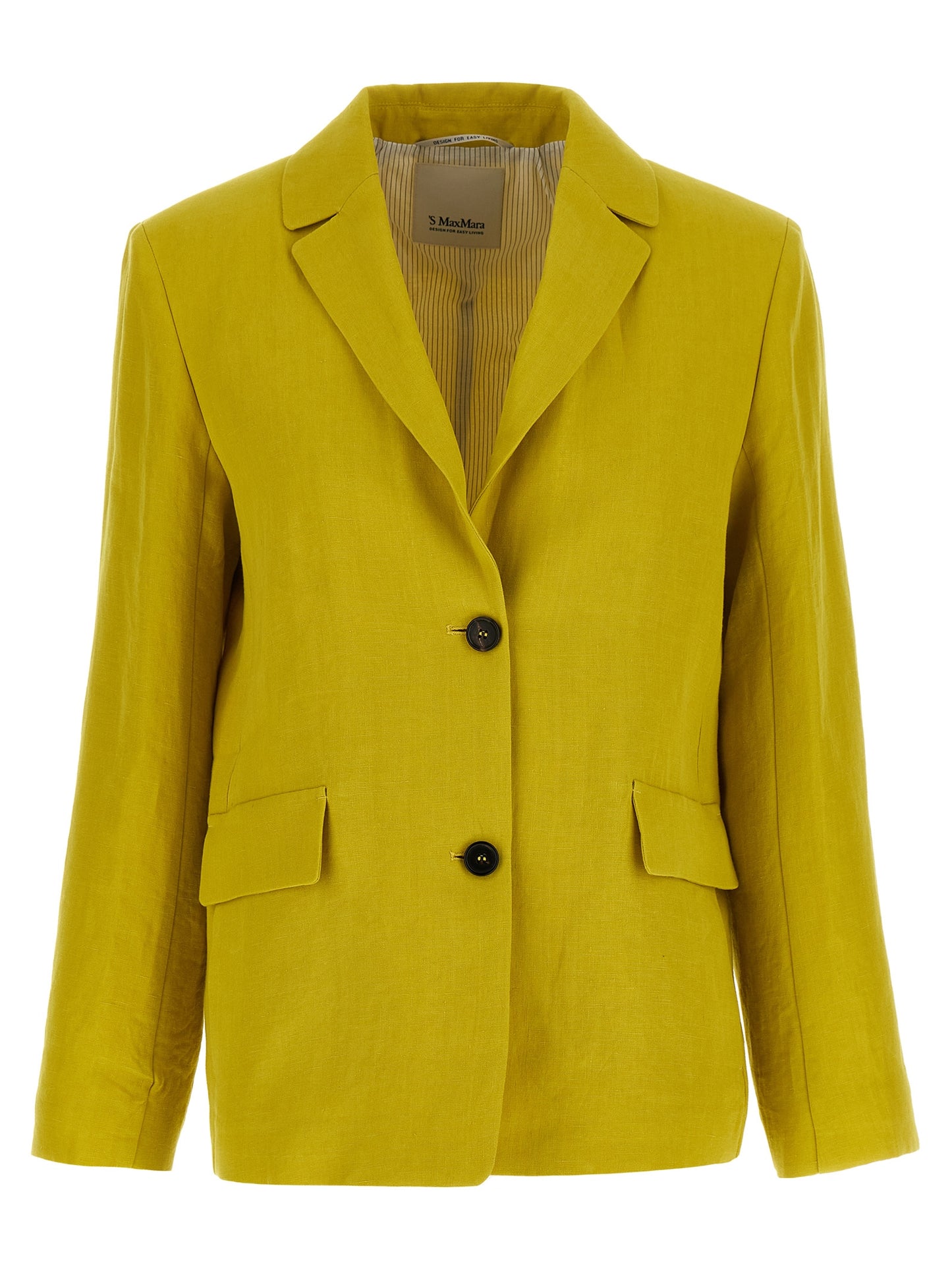 Bicolor Linen Blazer