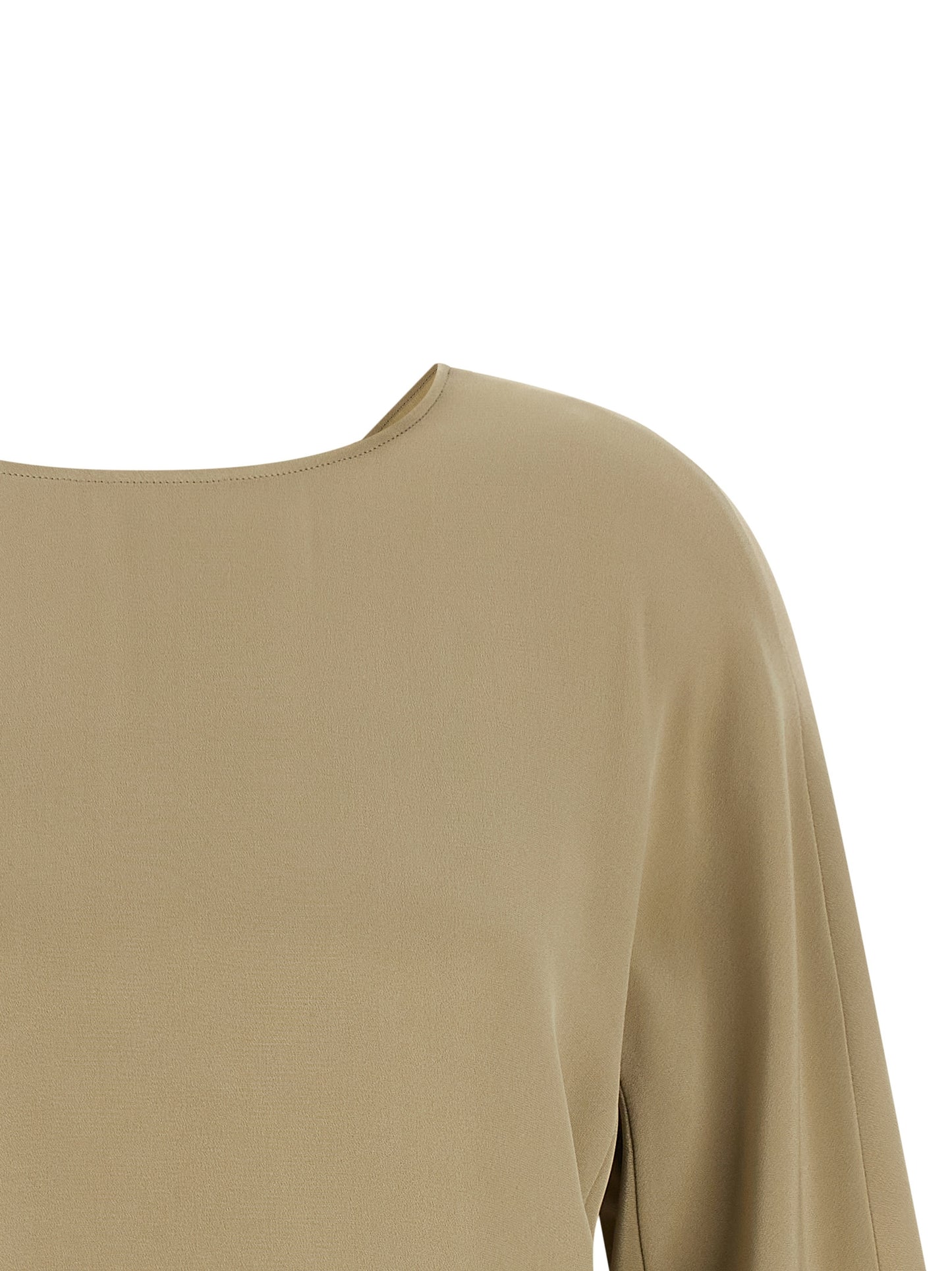 Beige Silk Blouse