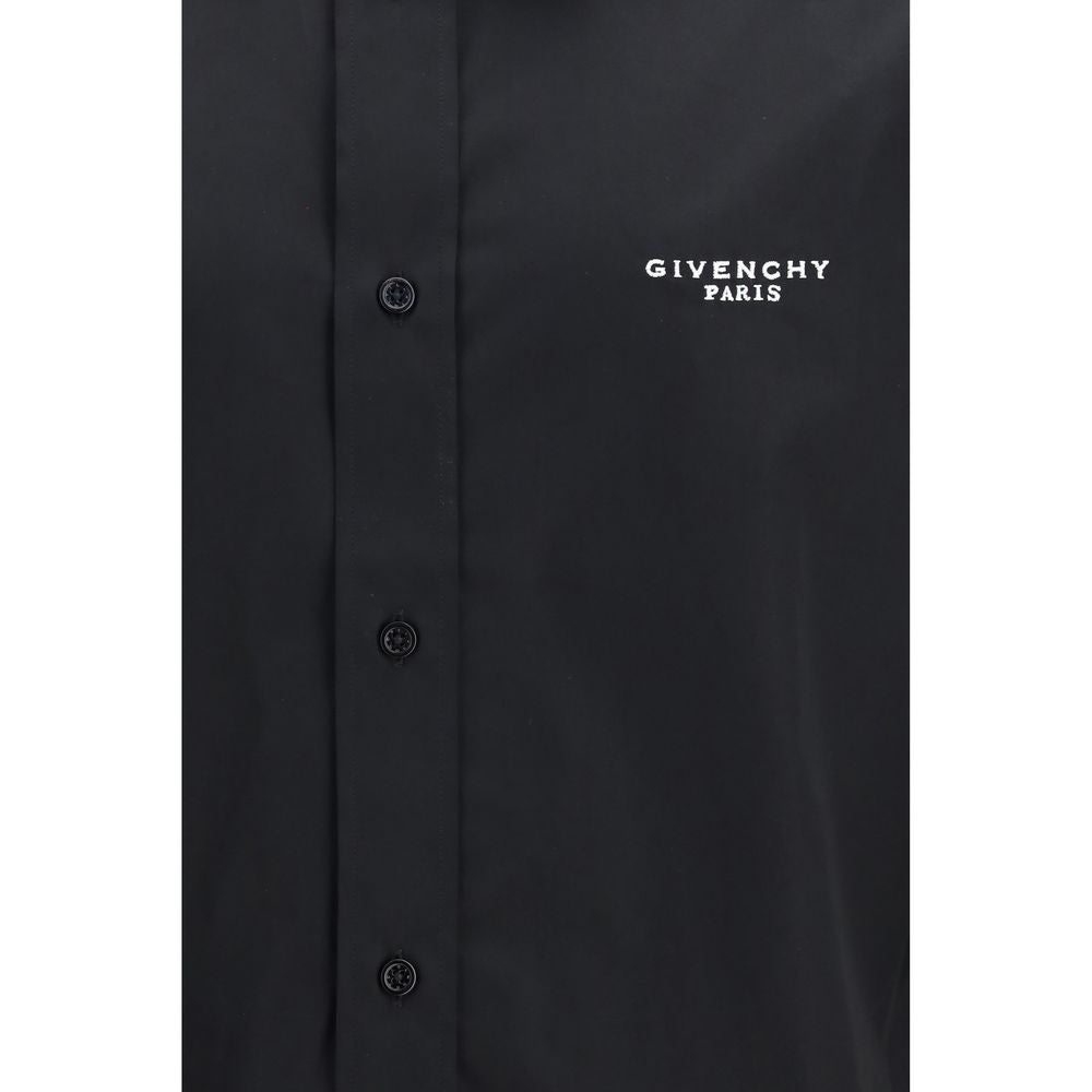 Black Cotton Dress Shirt