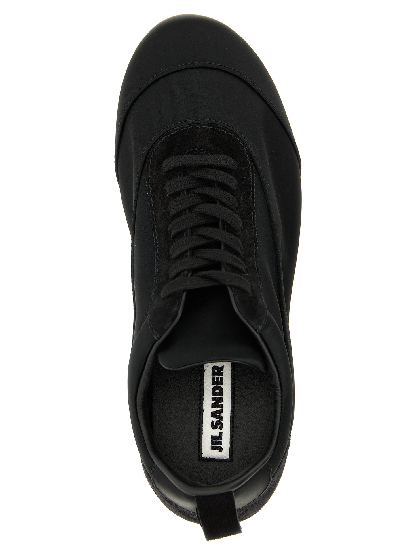 Black Cotton Low Top Sneakers