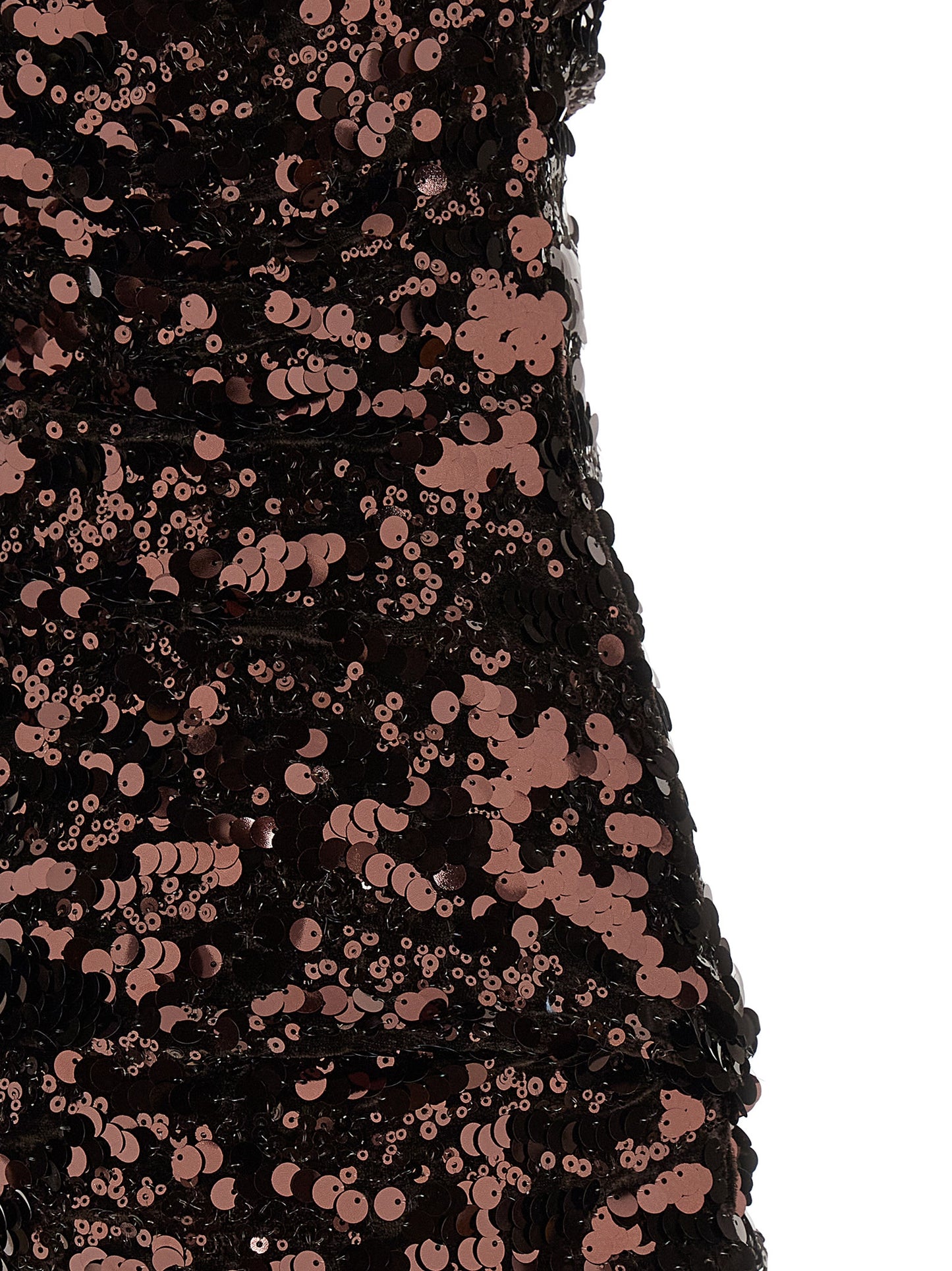 Brown Polyester Short Dress