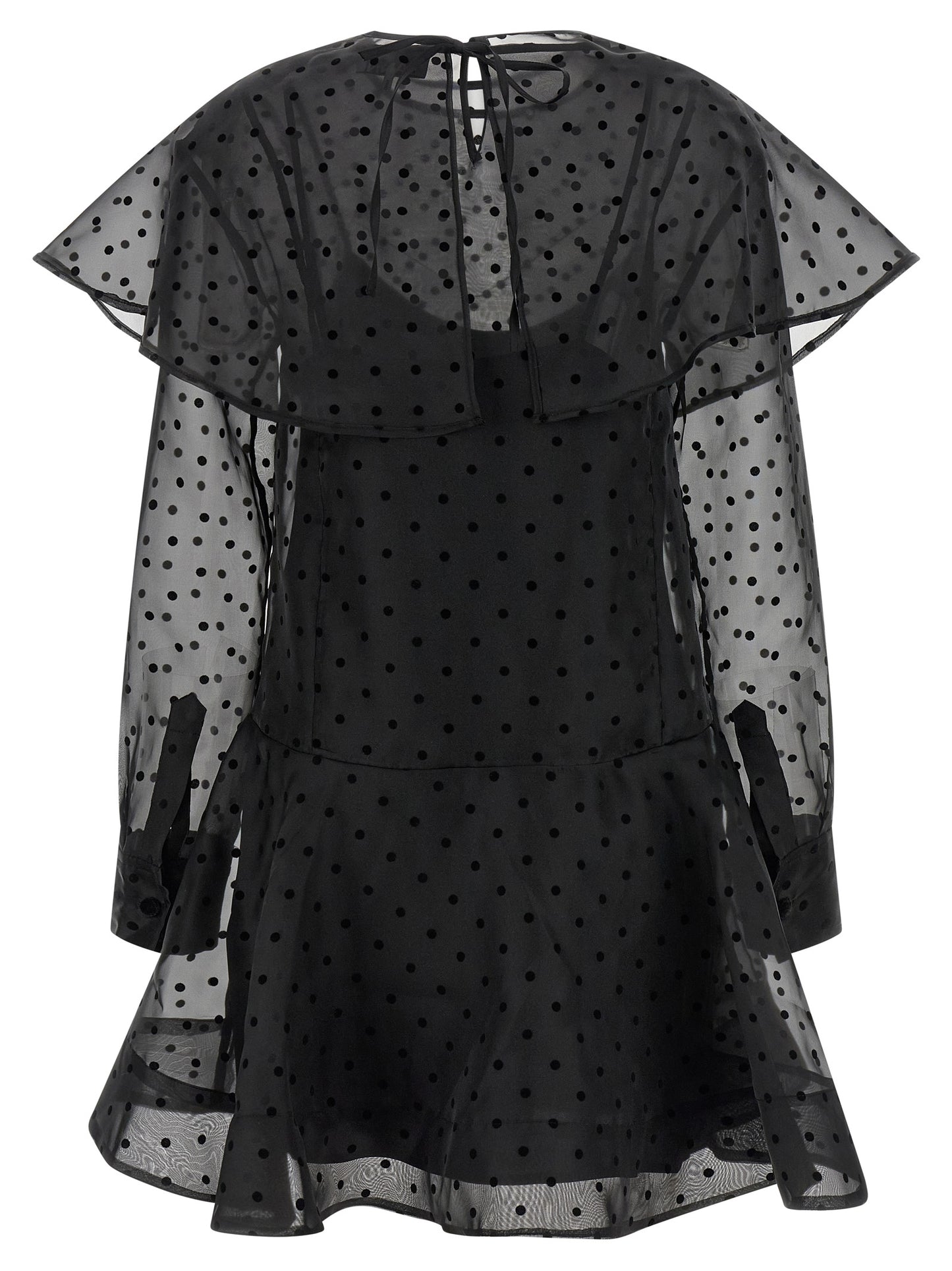 Black Recycled Polyester Short Dress