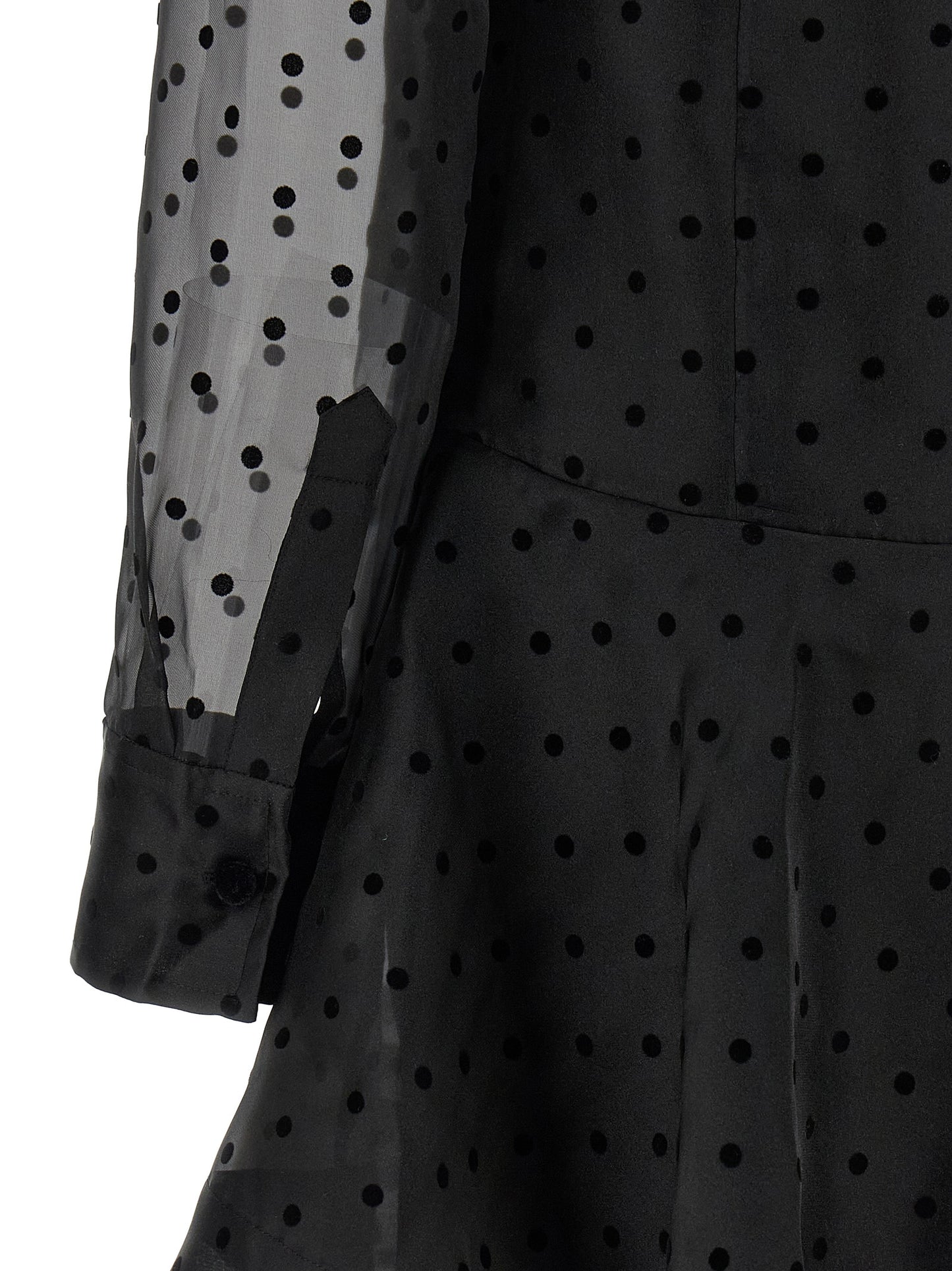 Black Recycled Polyester Short Dress