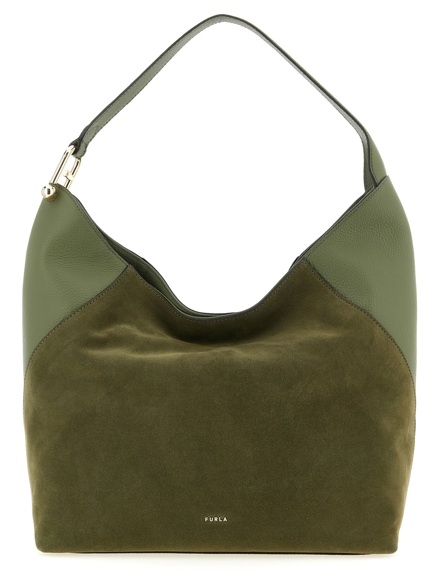 Bicolor Calfskin Shoulder Bag